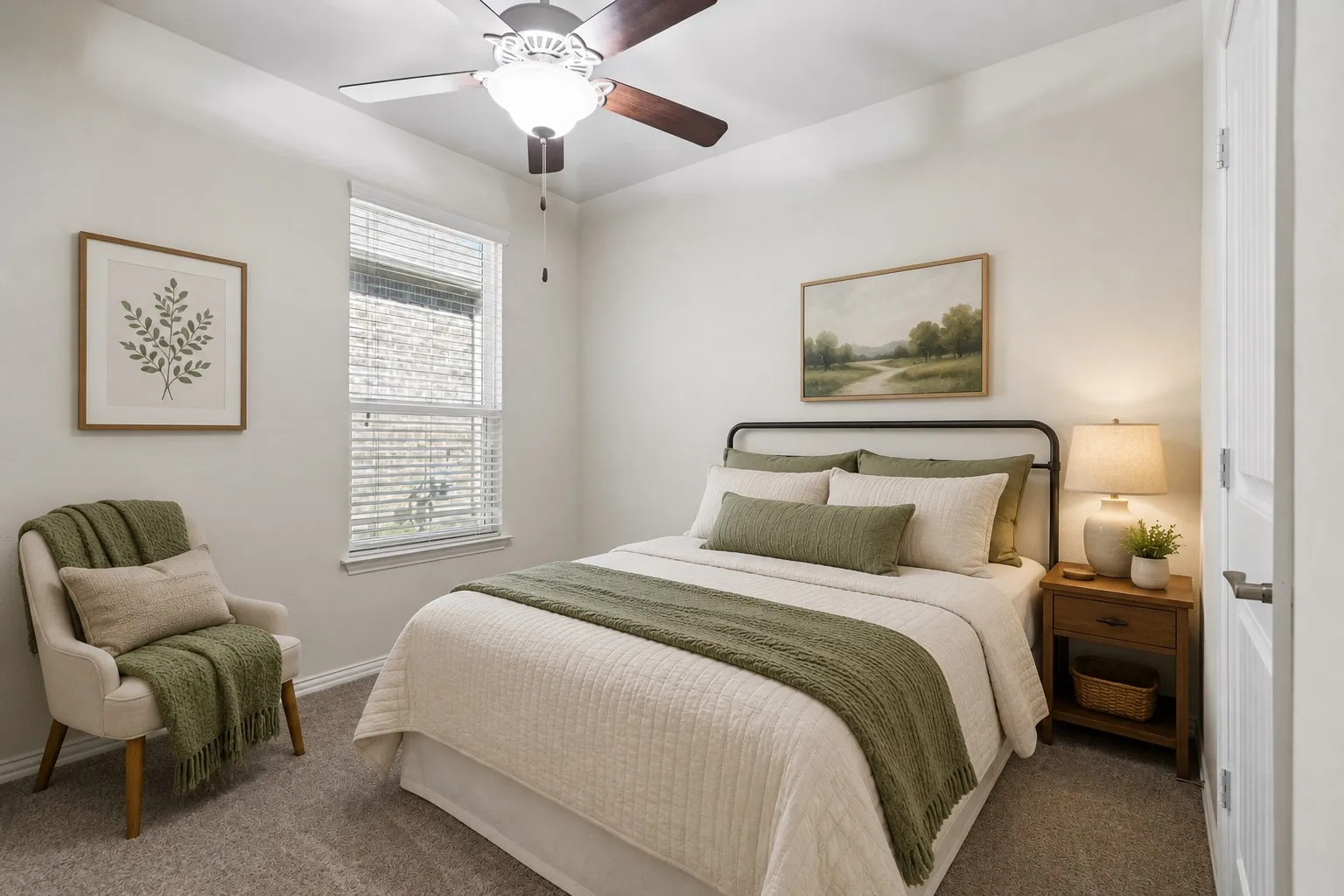 Virtually staged. Well-Appointed Secondary Bedroom