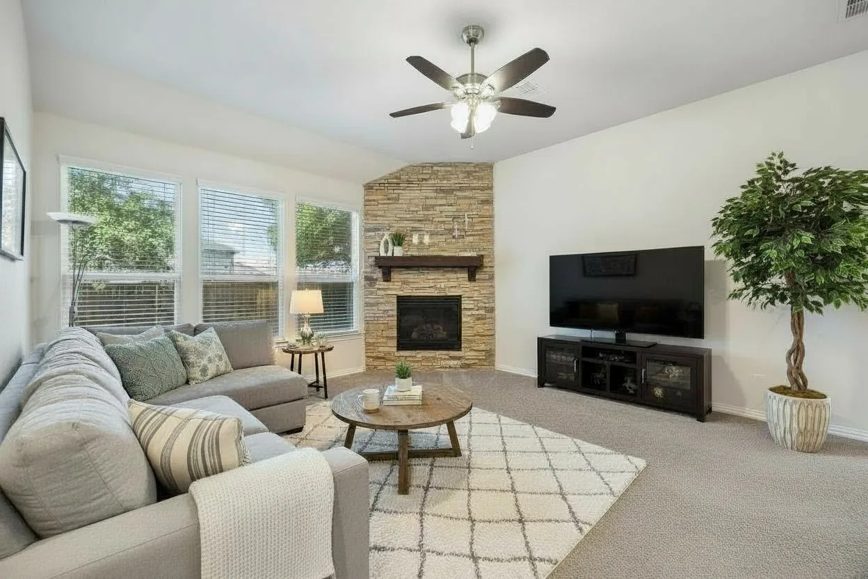 Bright, inviting living space made for gathering. *Virtually Staged*