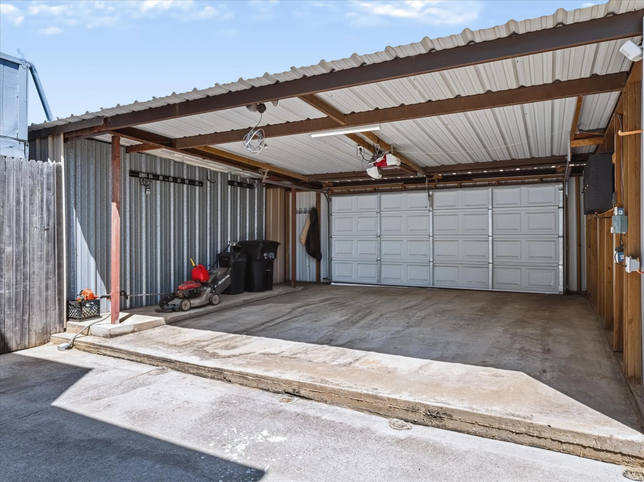 Safe and secure covered parking for 2 vehicles