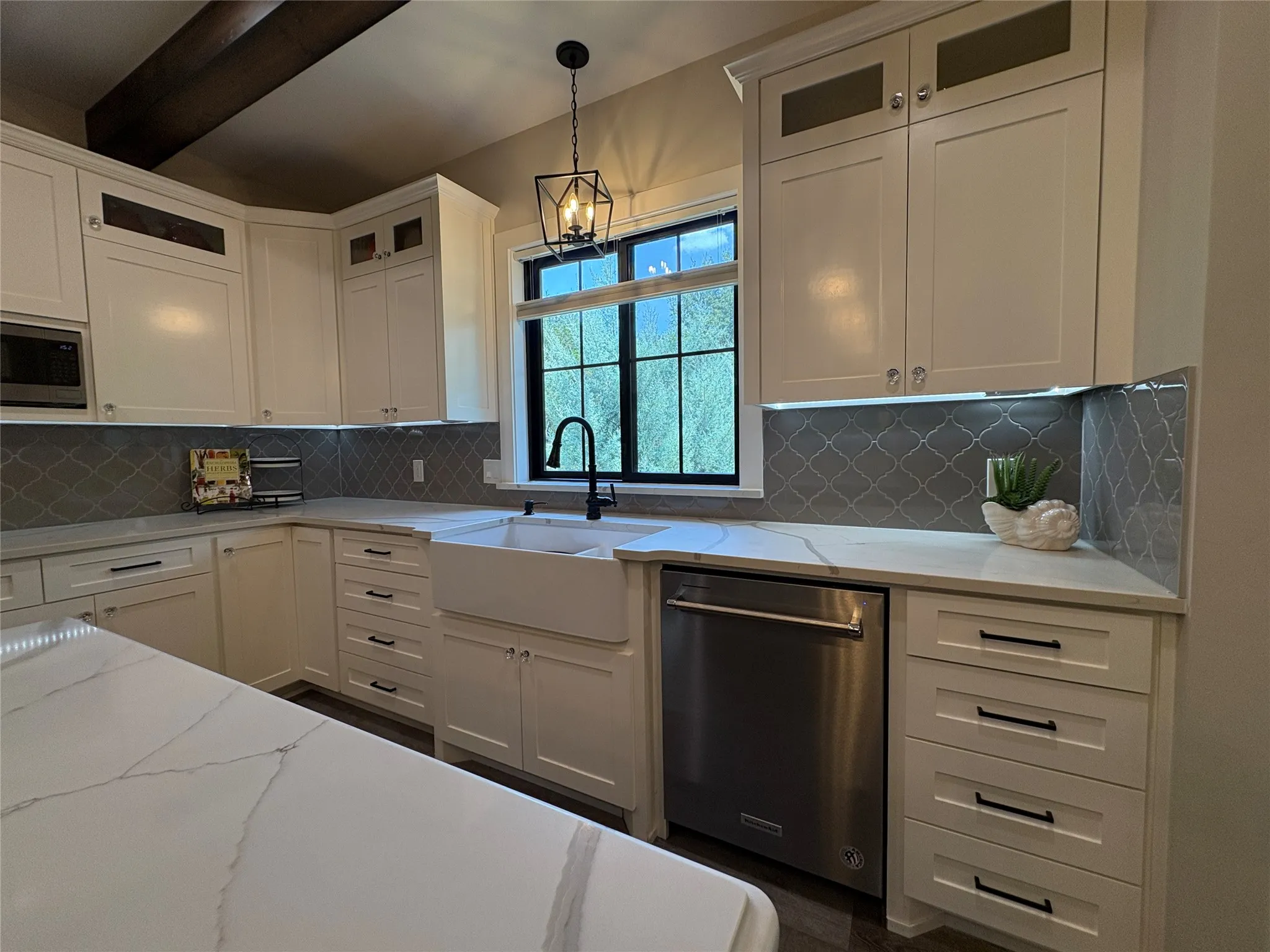 Views of the golf course from the kitchen