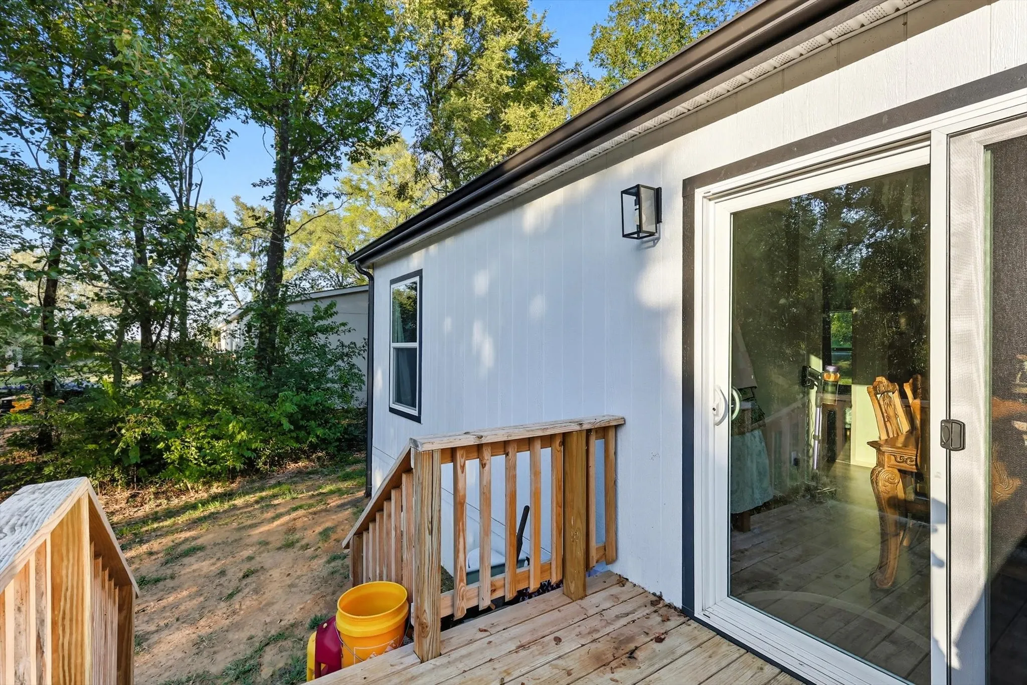 View of wooden deck