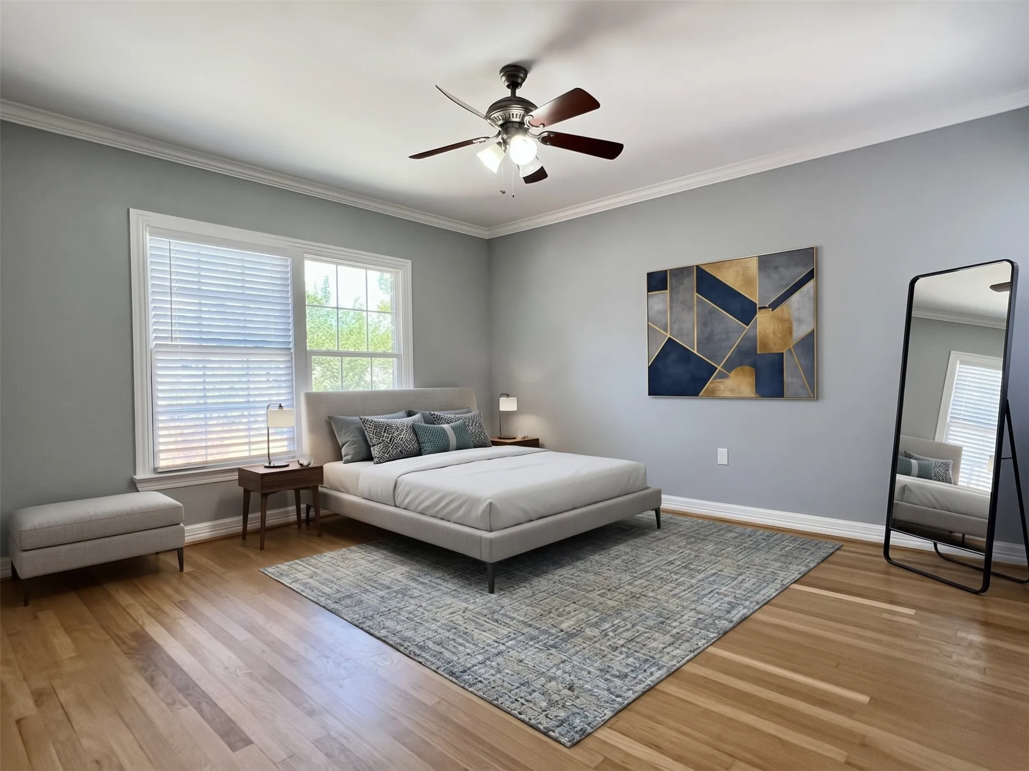 Virtually Staged.  Primary Bedroom