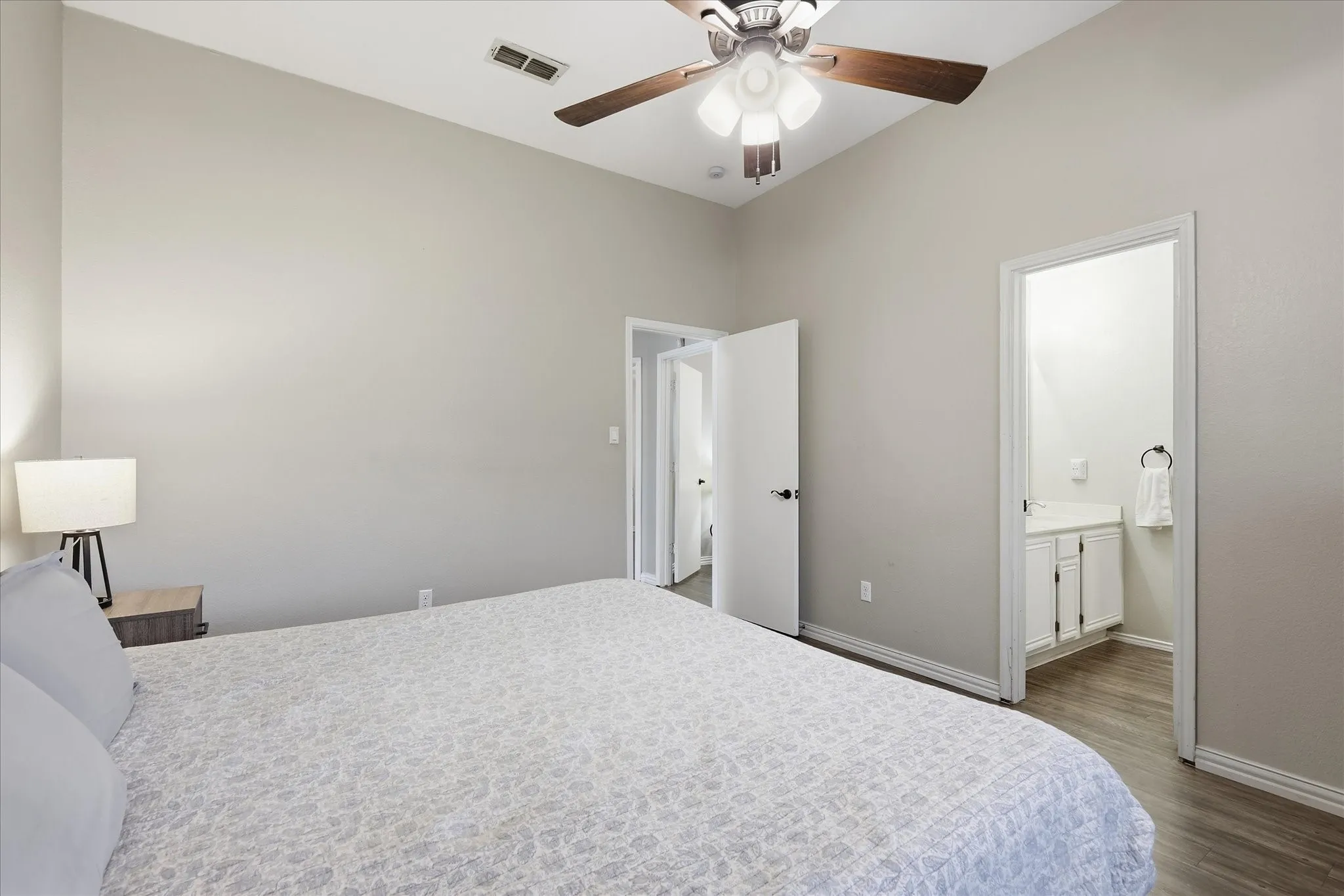 Primary bedroom with private ensuite bathroom.
