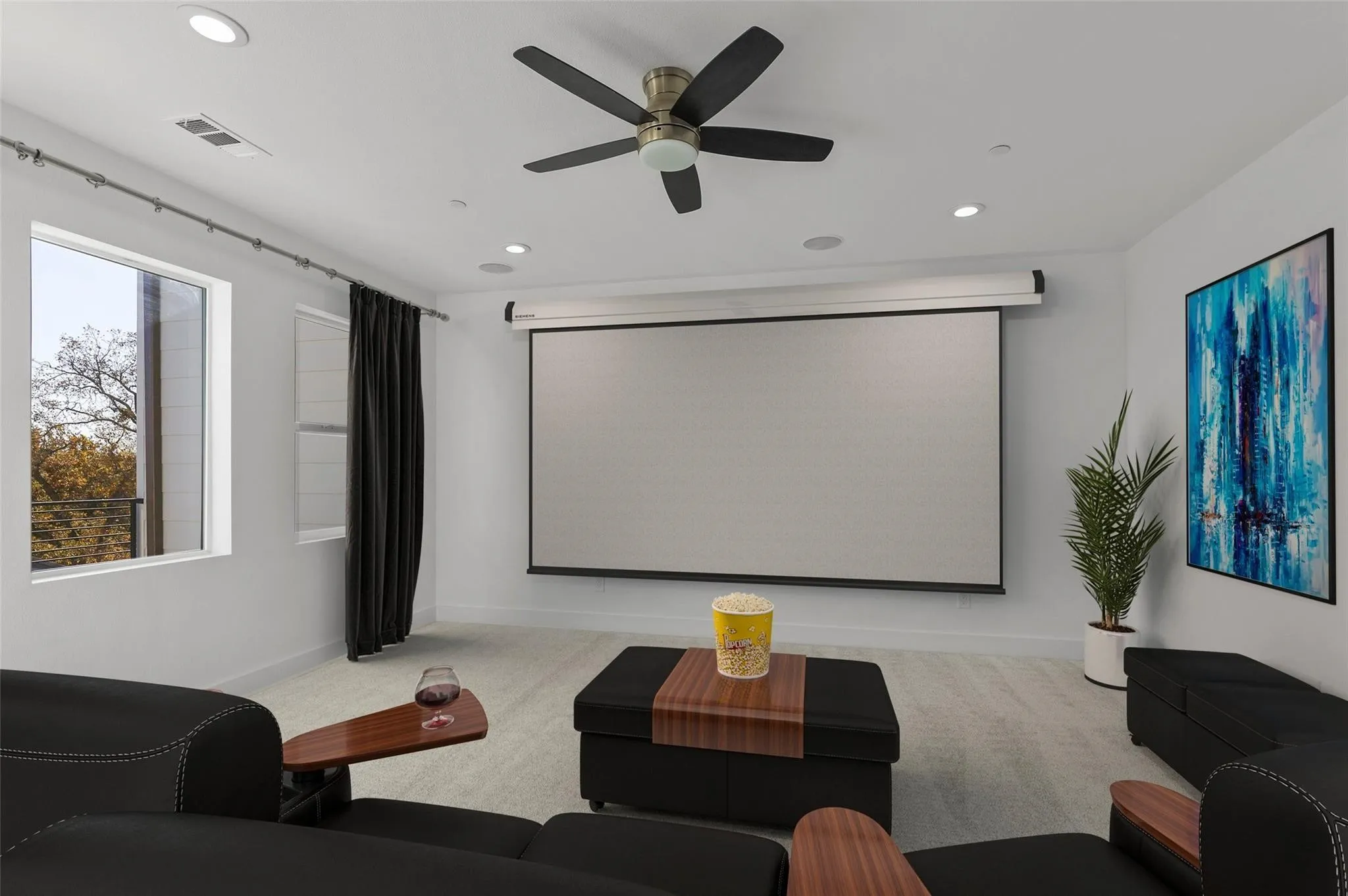 4th Floor staged as Movie Room