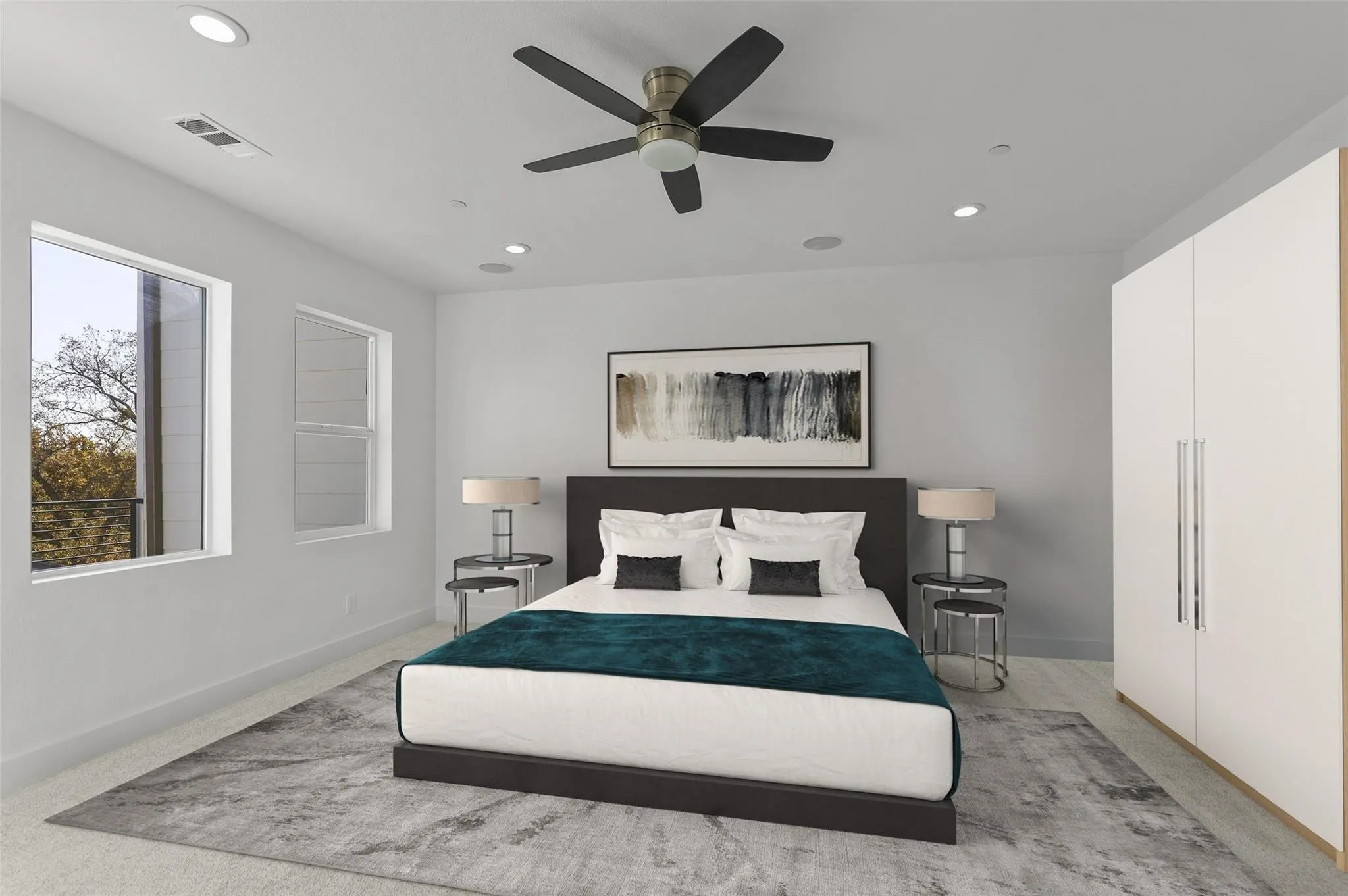 4th Floor Staged as Bedroom