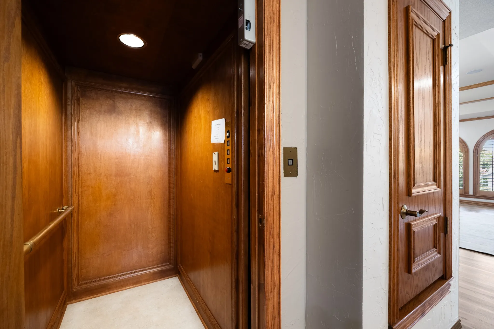 Elevator from foyer to garage