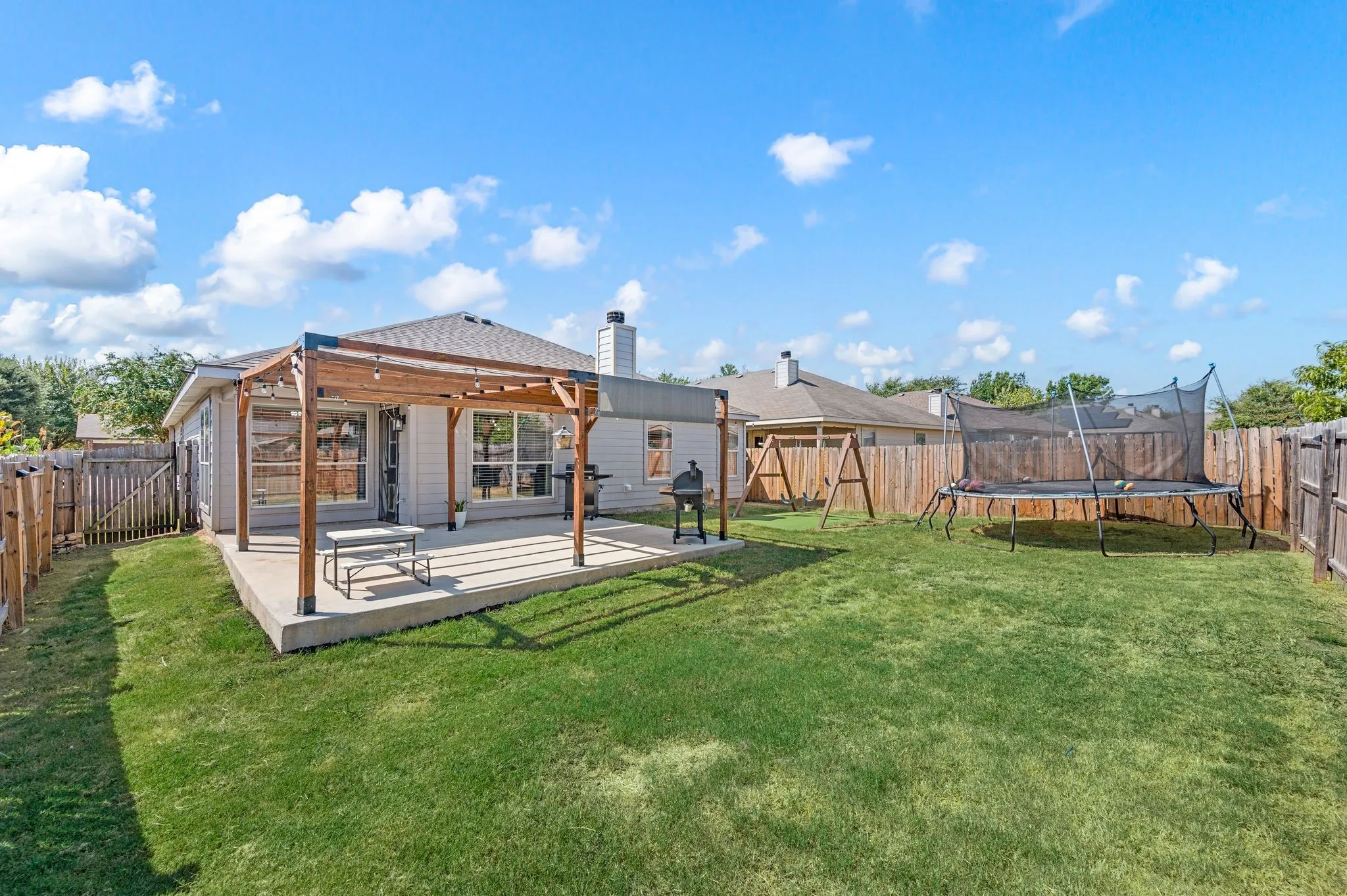 GREAT backyard, patio space to grill, dine, entertain and relax with plenty of yard room to play!