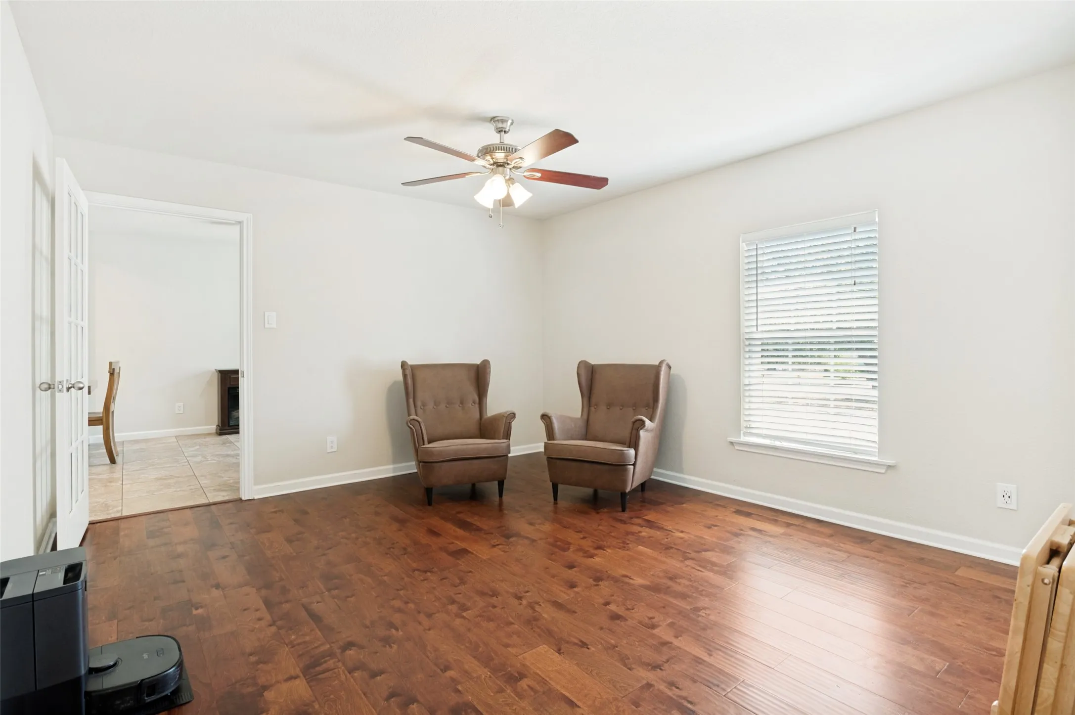 Dining room has doors on each side and could be used as an office or additional living space