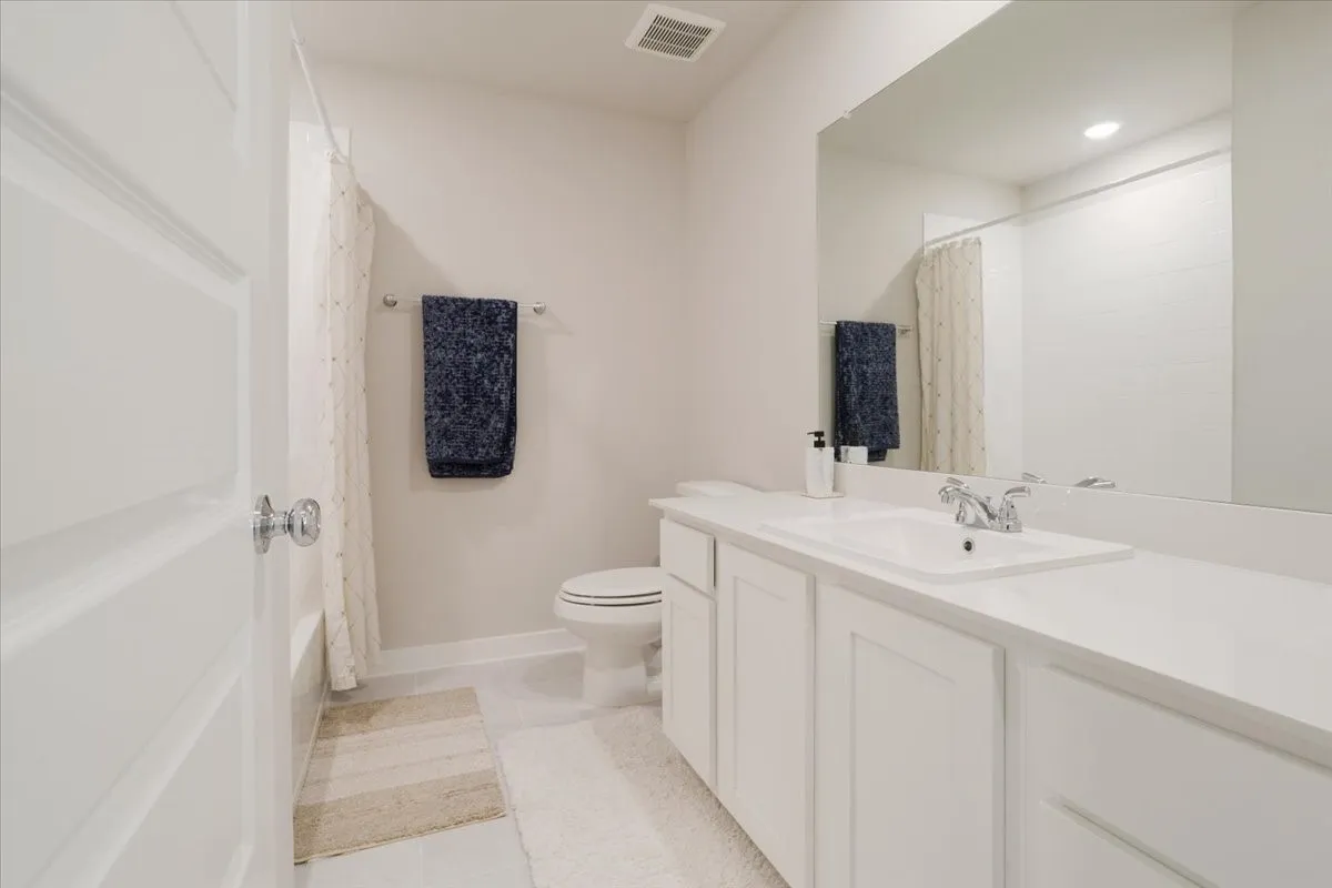 White panel door with a polished chrome knob