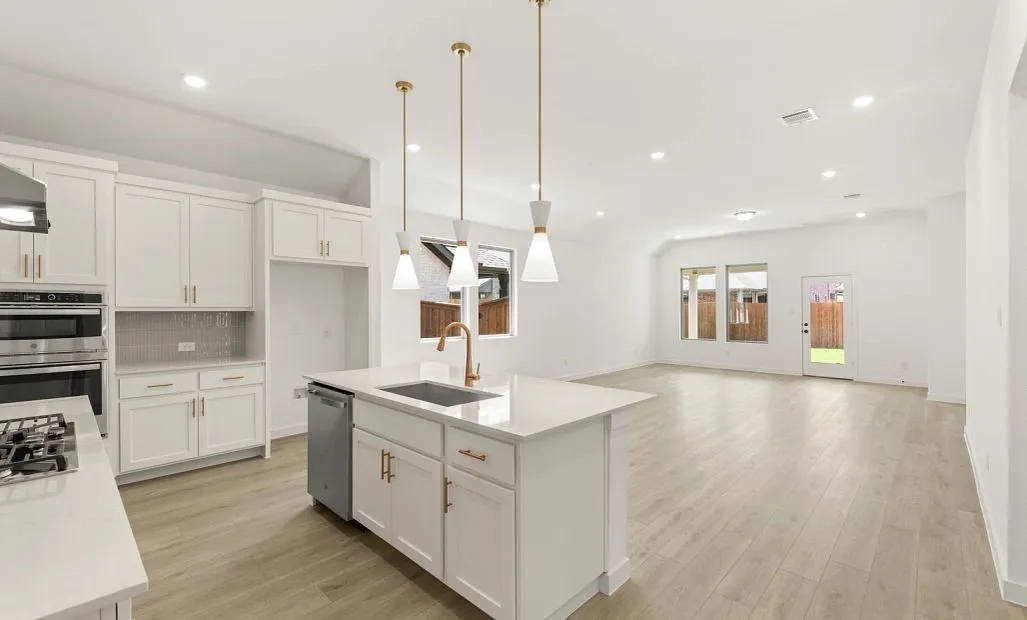 Open Kitchen-Living-Dining Room featuring the Serene Collection
