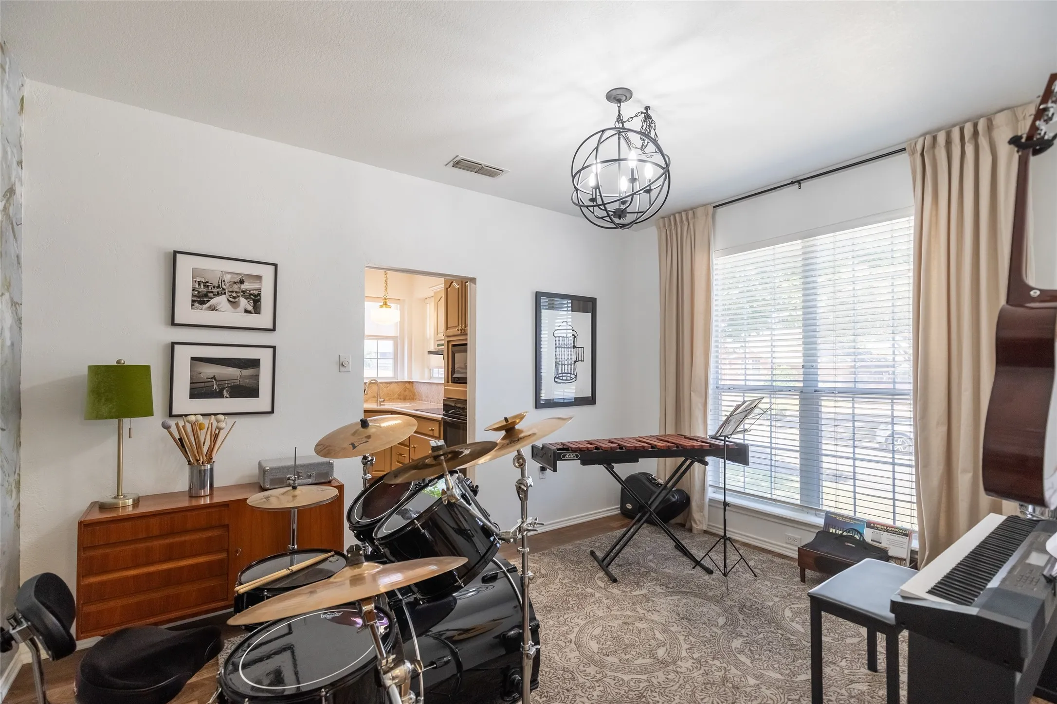 Dining room currently used as a music room