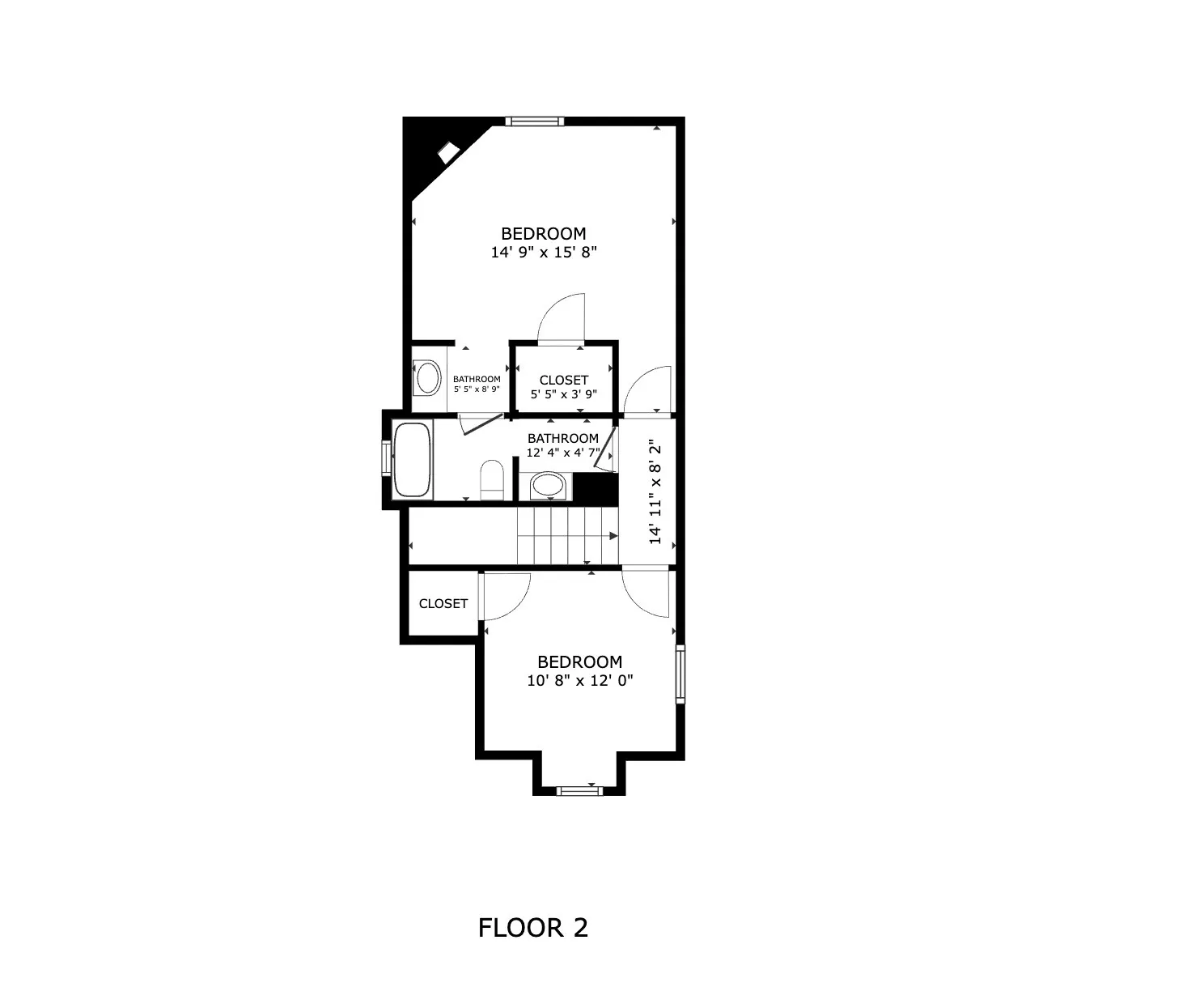 2nd level - Detailed floor plan.