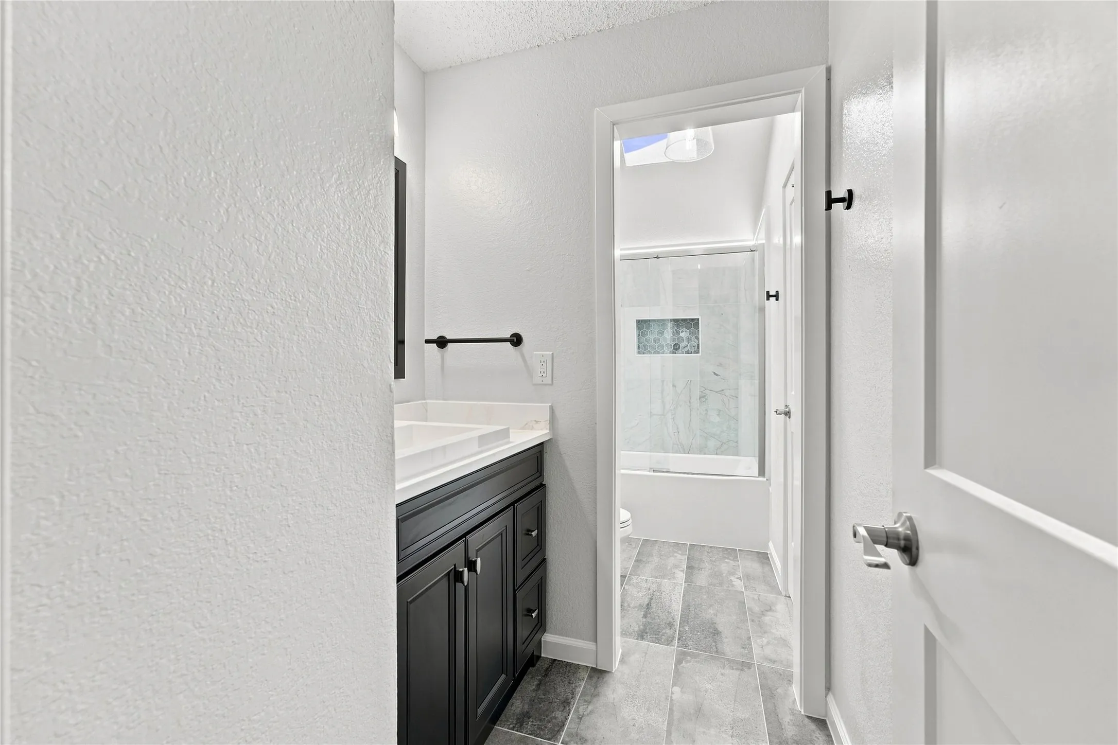 Remodeled Jack and Jill concept bathroom