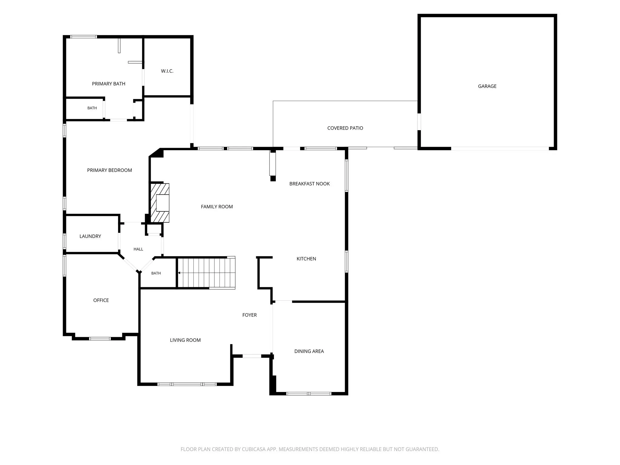 1st level Floor plan with room measurements