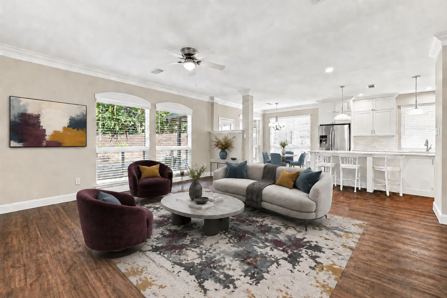 Virtually Staged living room