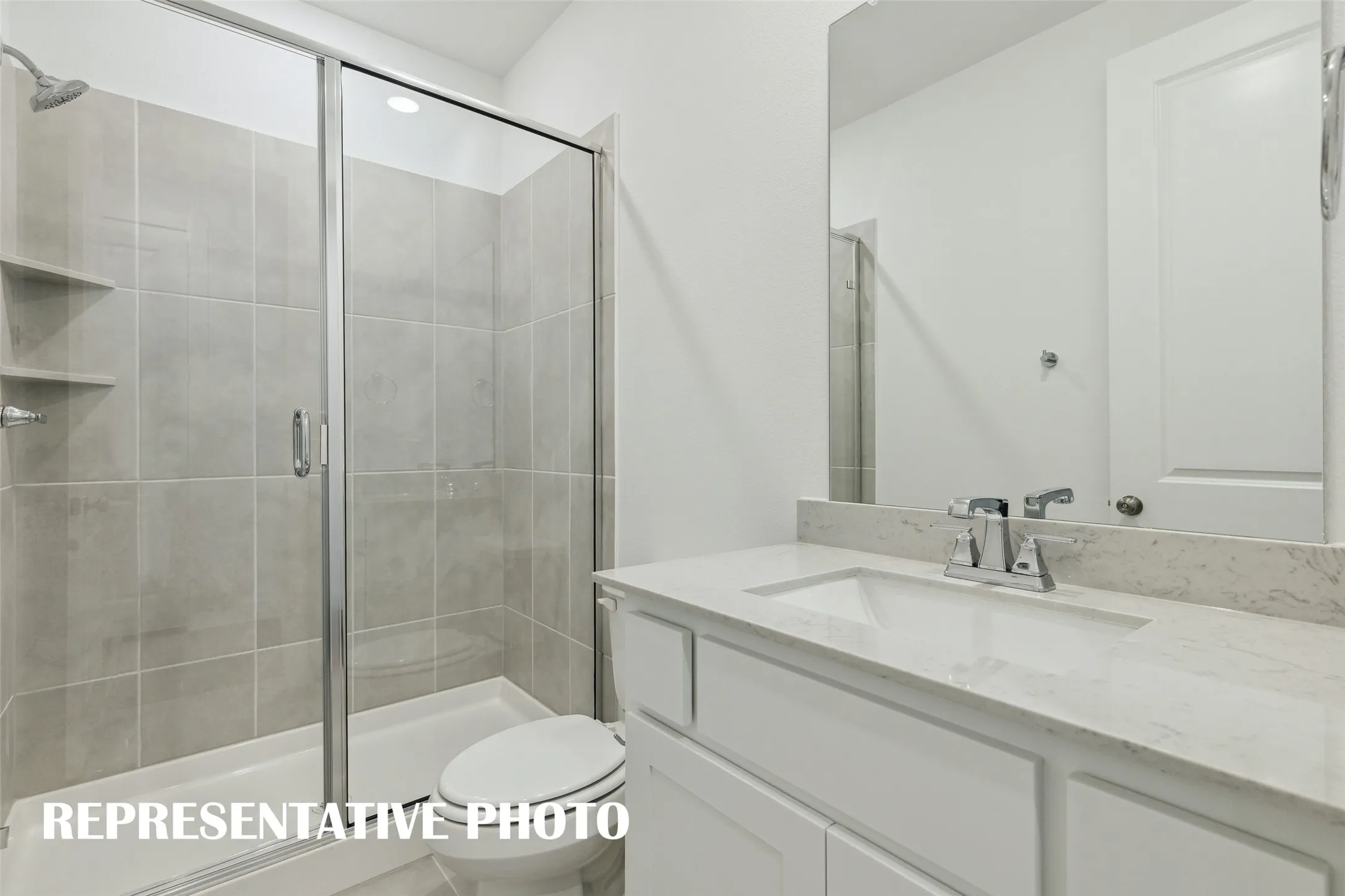 Friends and family will feel right at home in any of the beautifully finished guest baths.  REPRESENTATIVE PHOTO