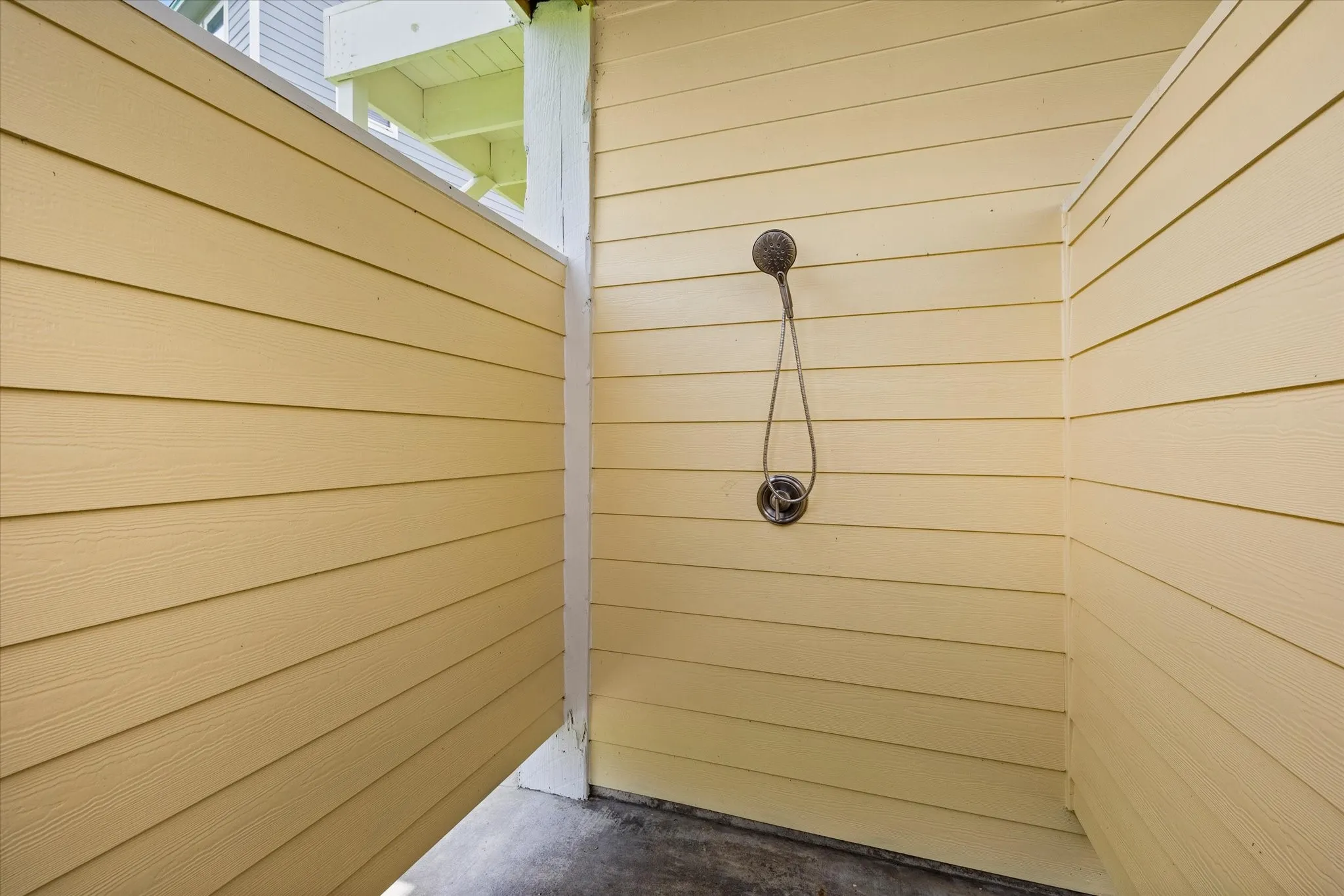 Outdoor shower for after your fun filled beach day!