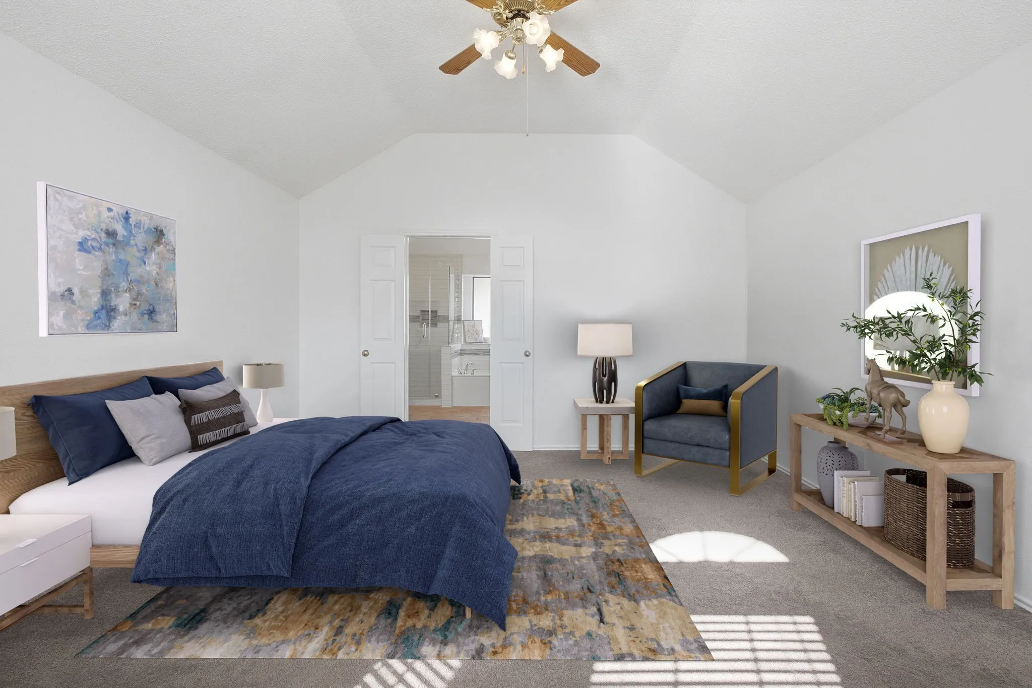 Primary bedroom - this photo is virtually staged