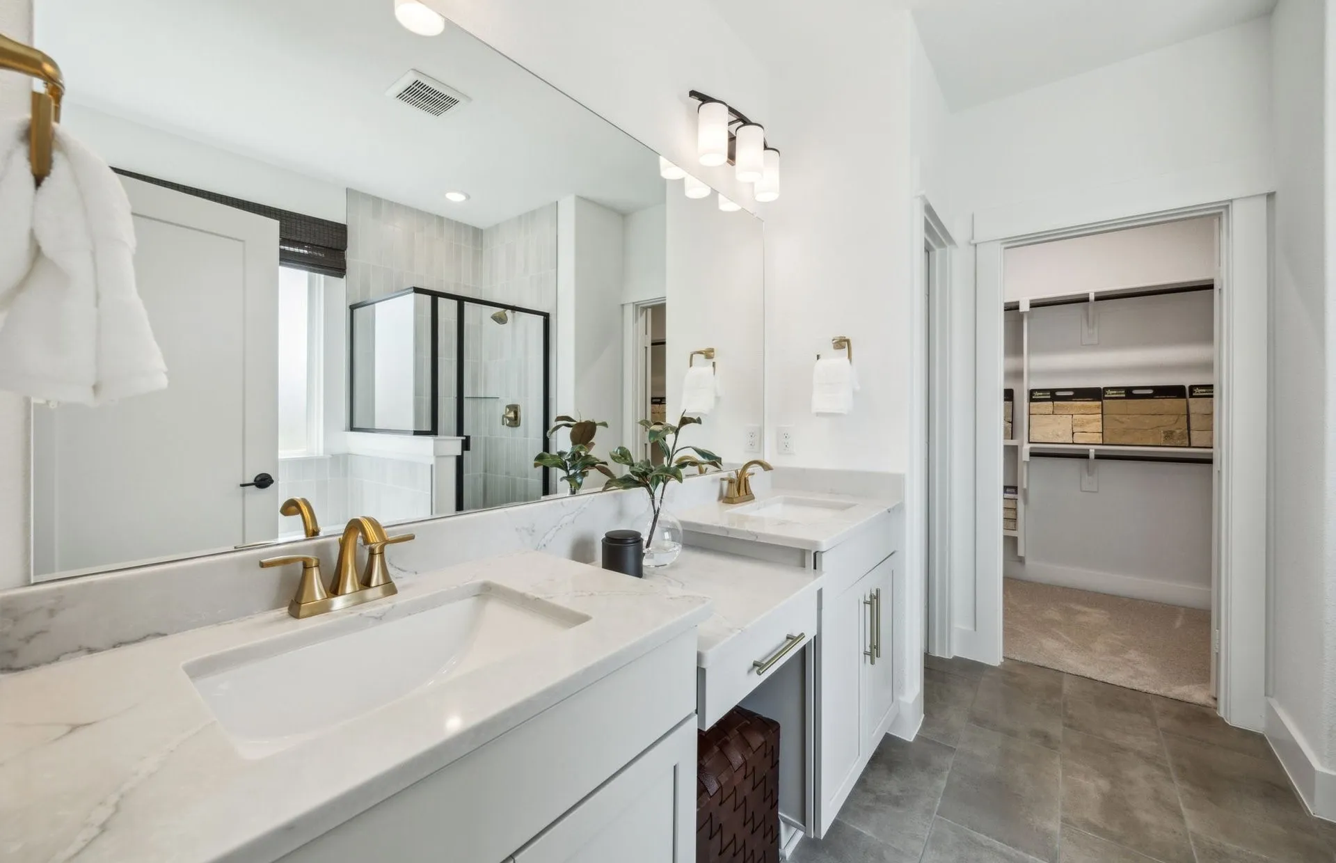 *Model Representation - Owner's private bath with double vanity