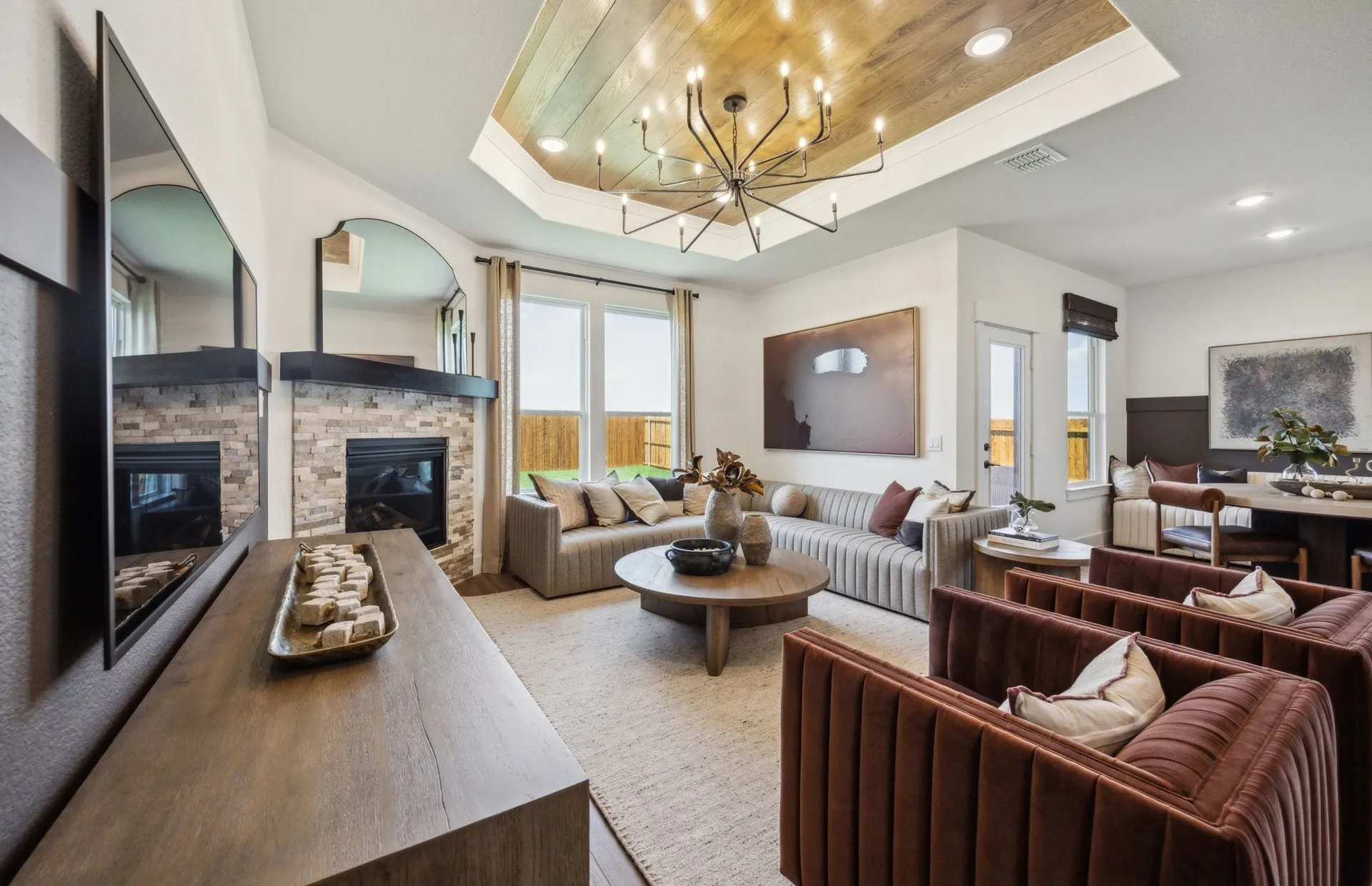 *Model Representation - Gathering room with view of main living areas