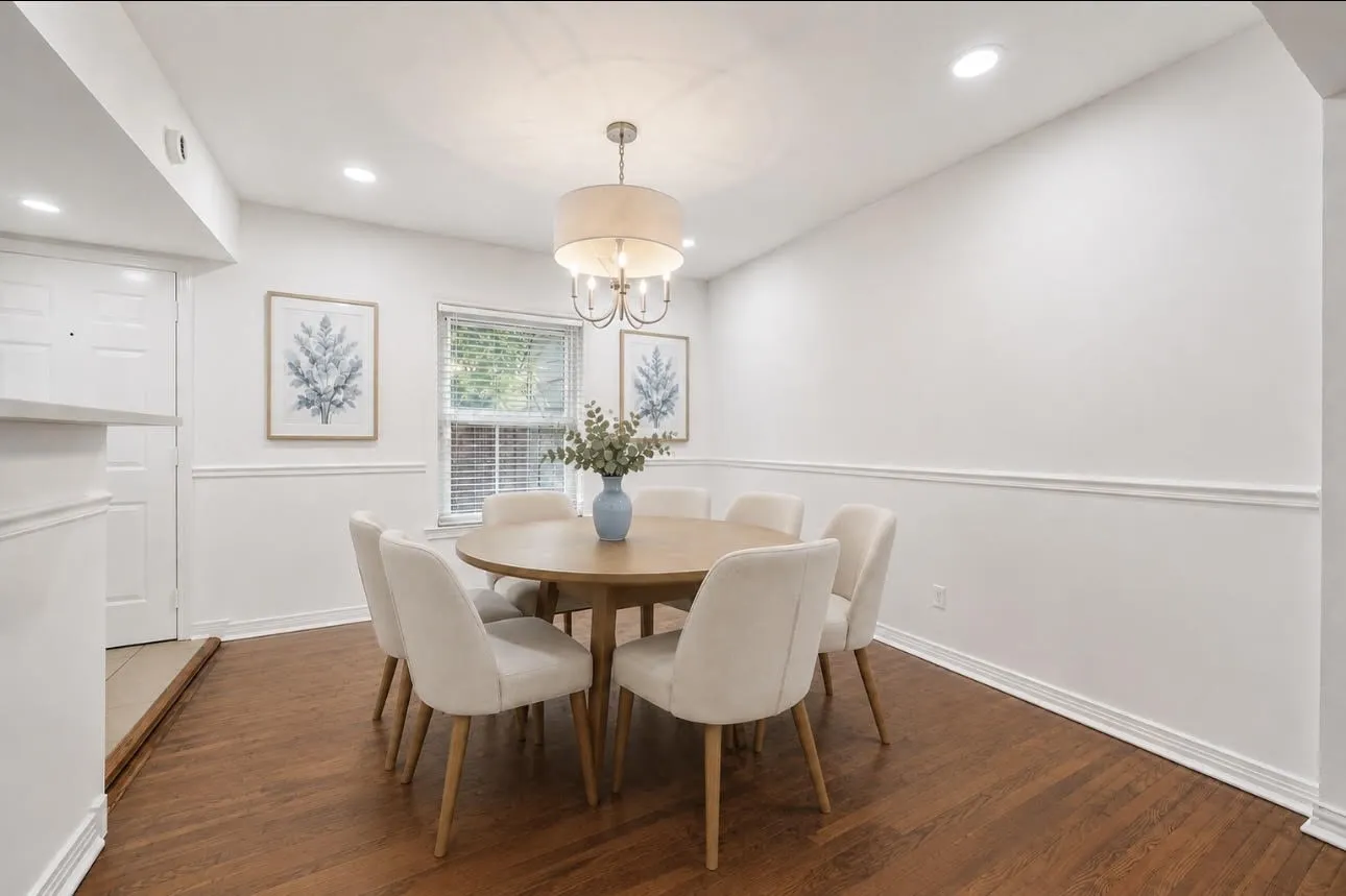 Virtually staged Dining Room