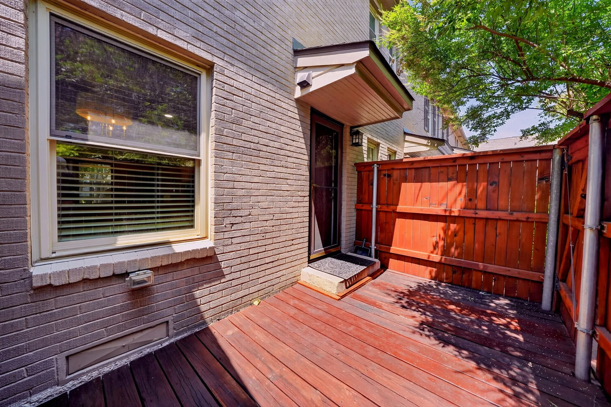 View of the back door.