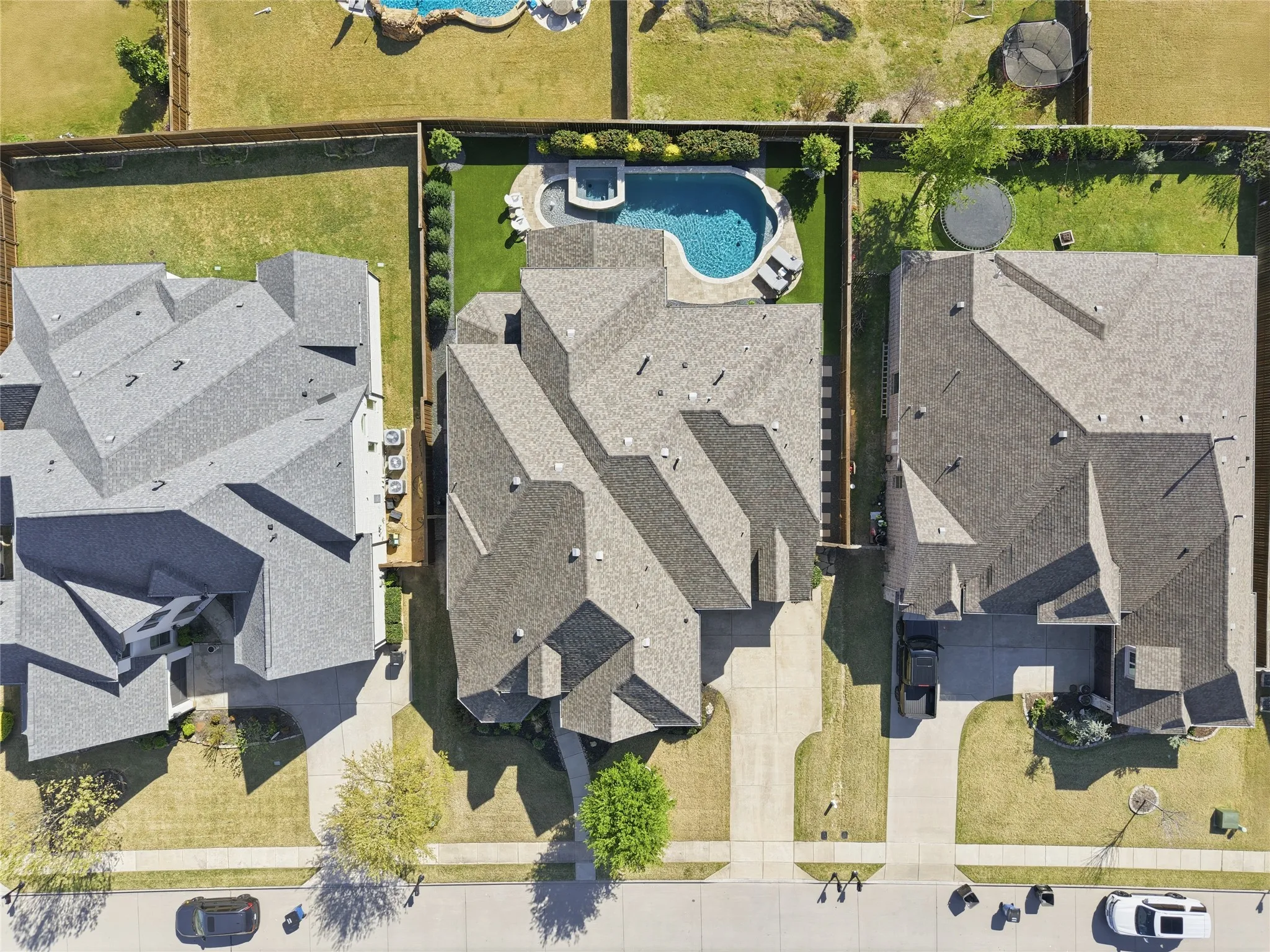 Aerial view of the home