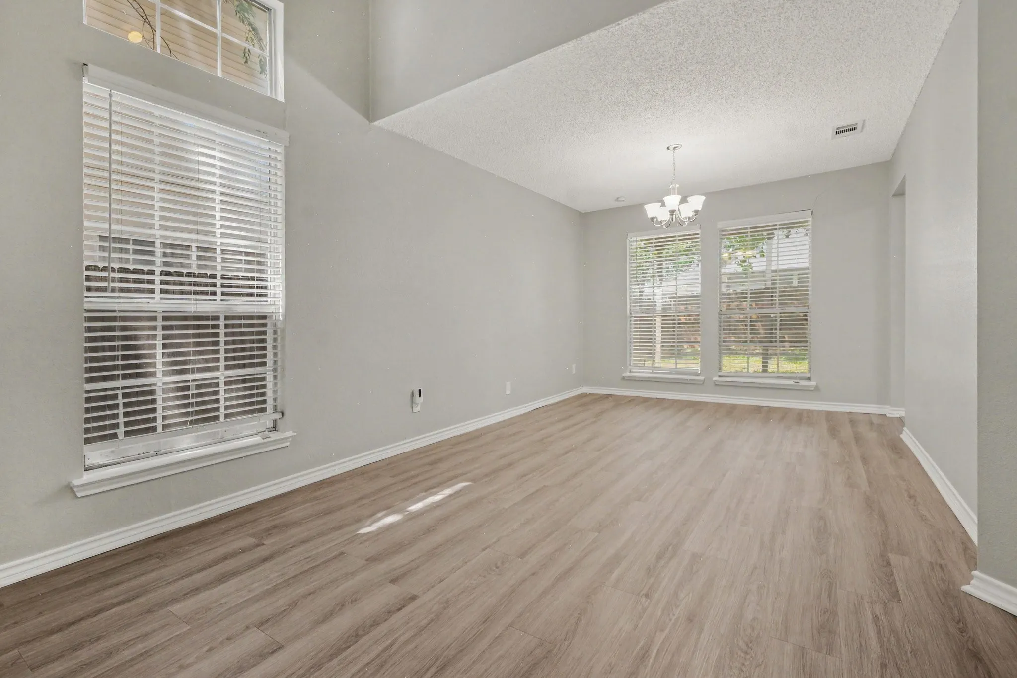 View from living room into formal dining room