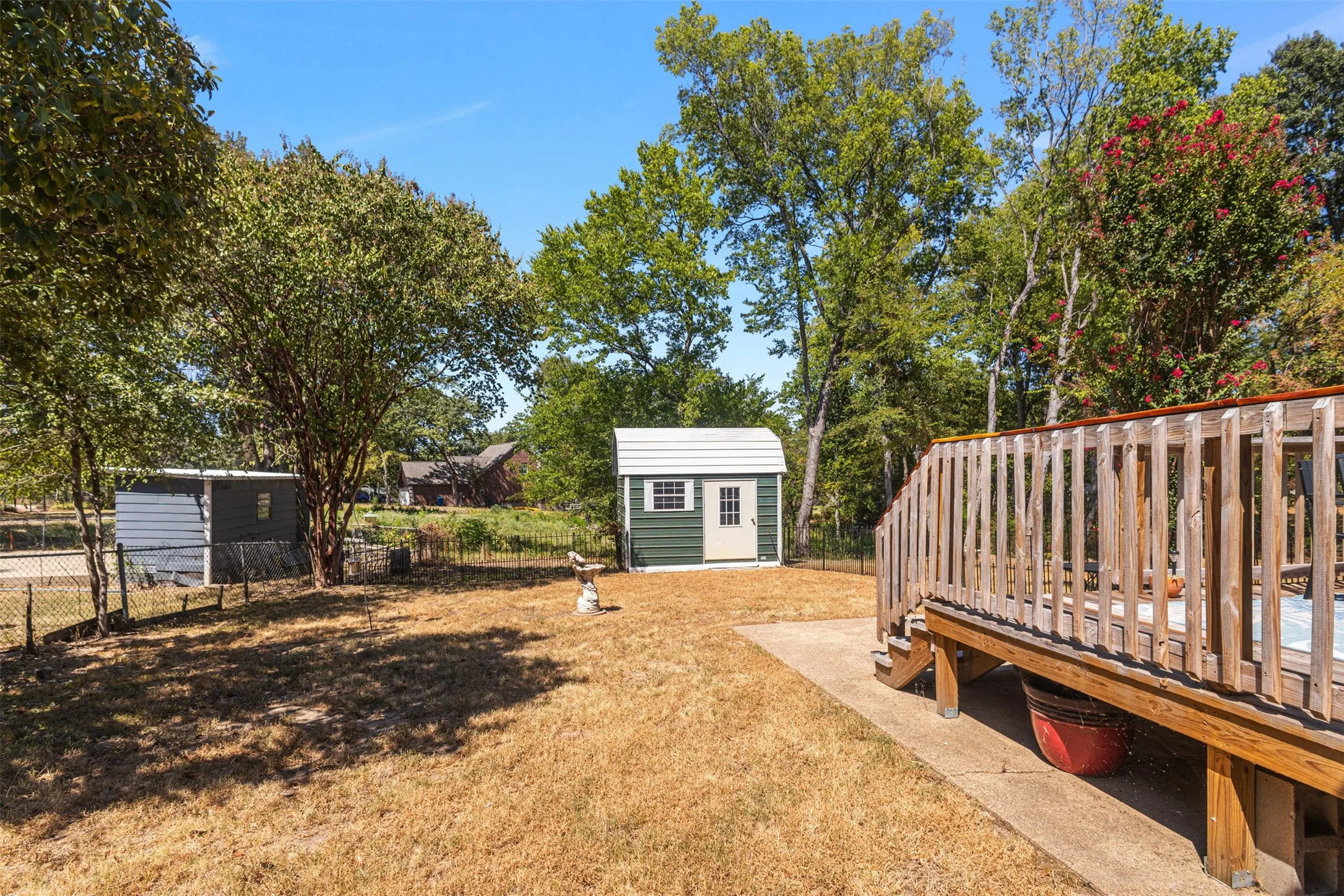 Storage and Wood Deck