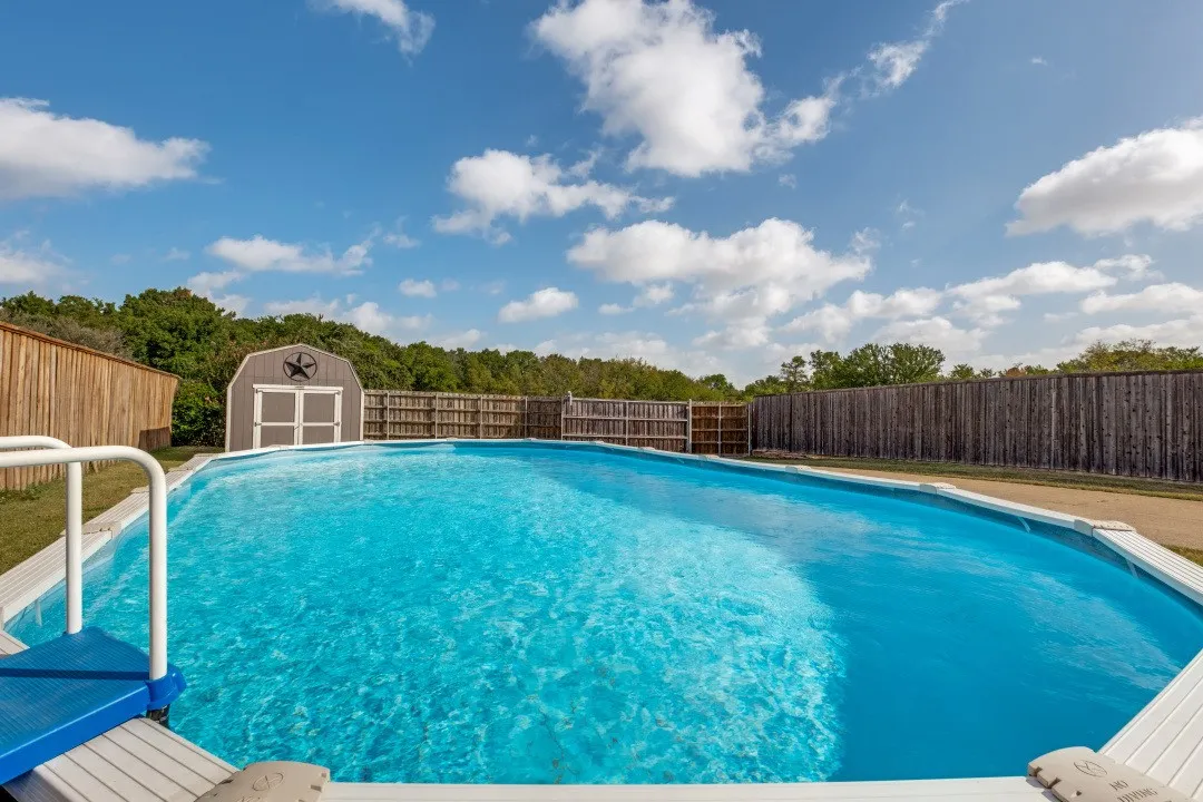 Above ground pool conquers these hot summer days. Jump. Chill. Repeat.