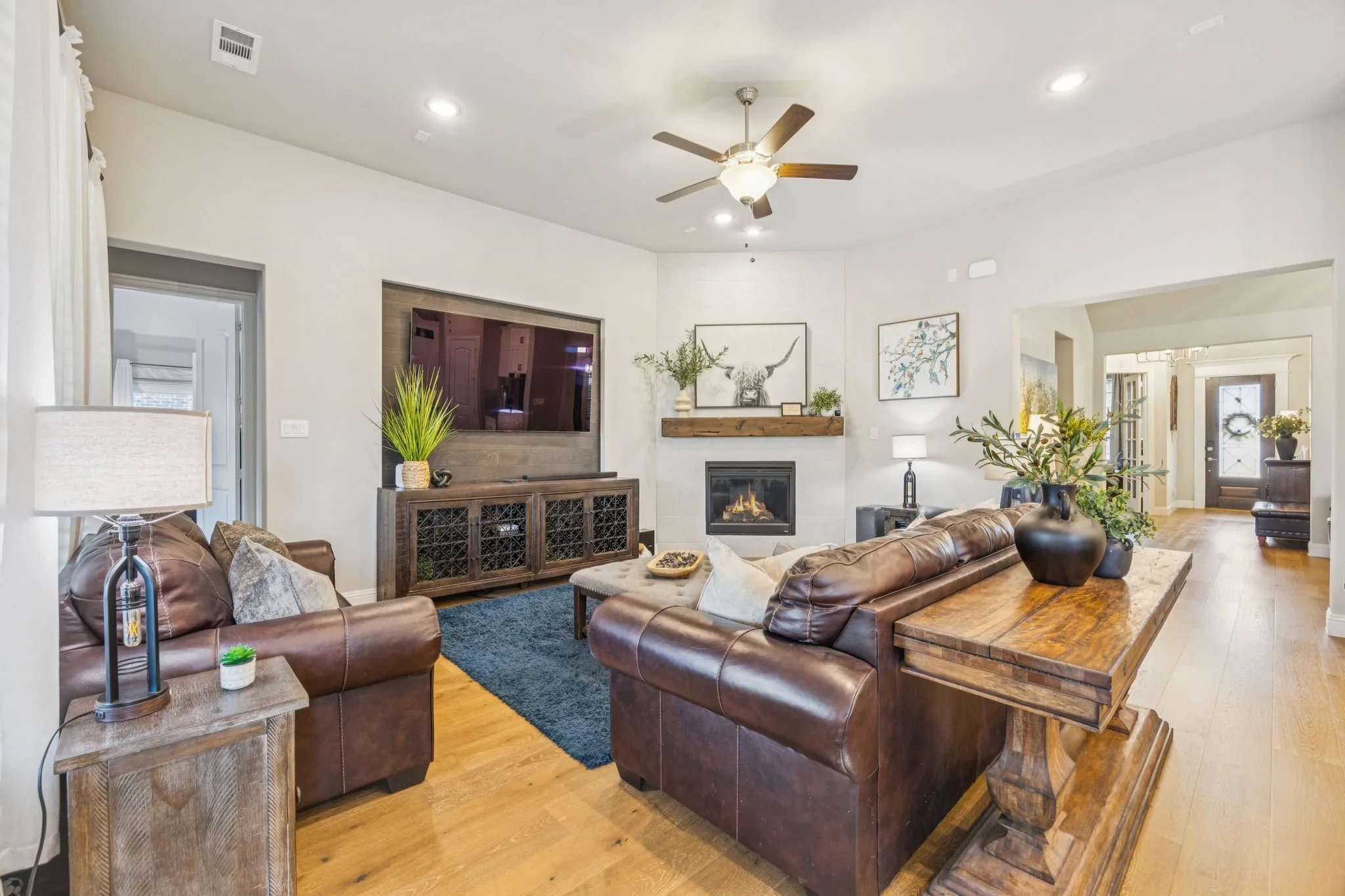 Inviting Living Room Designed For Everyday Comfort And Entertaining
