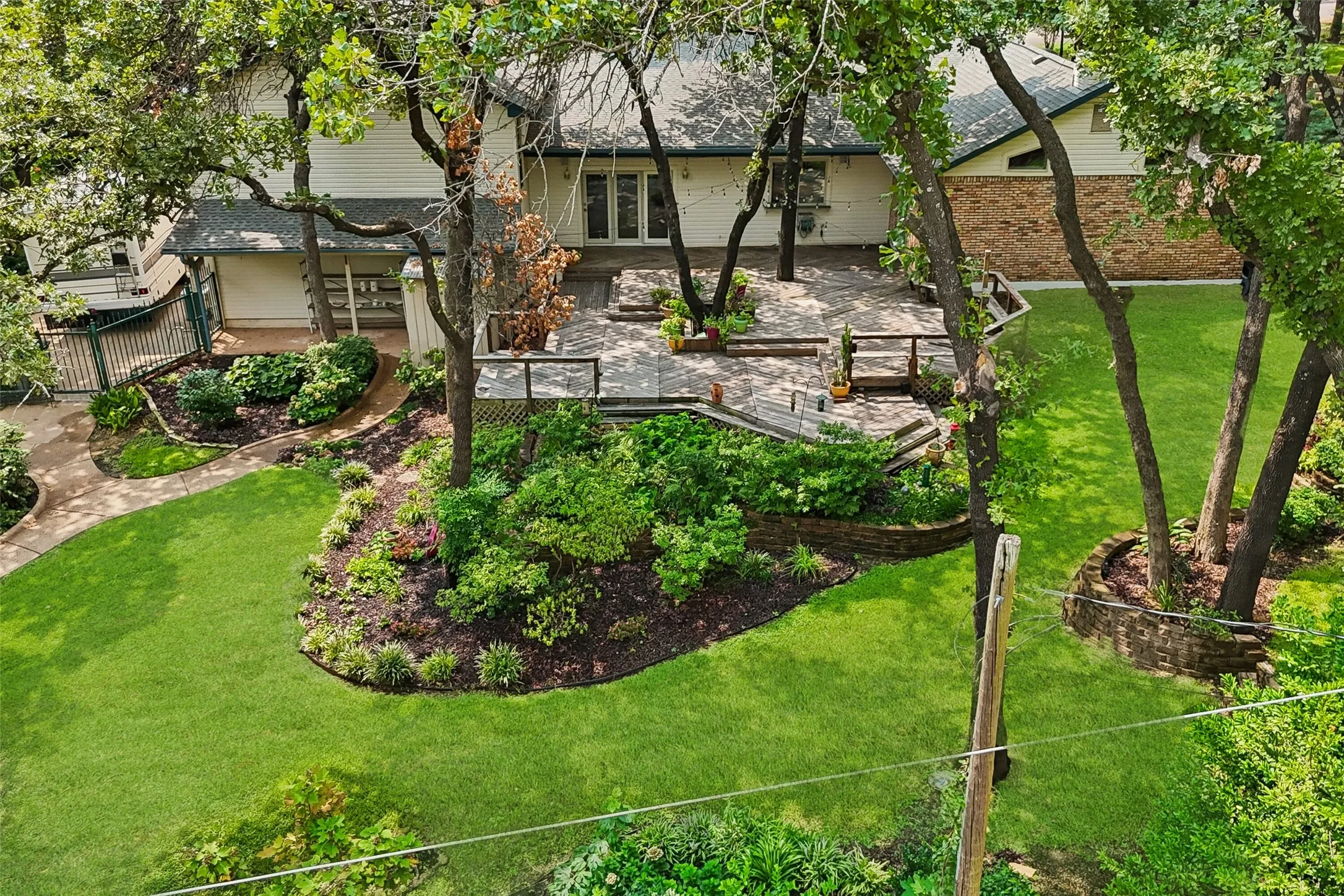 Aerial of Backyard.