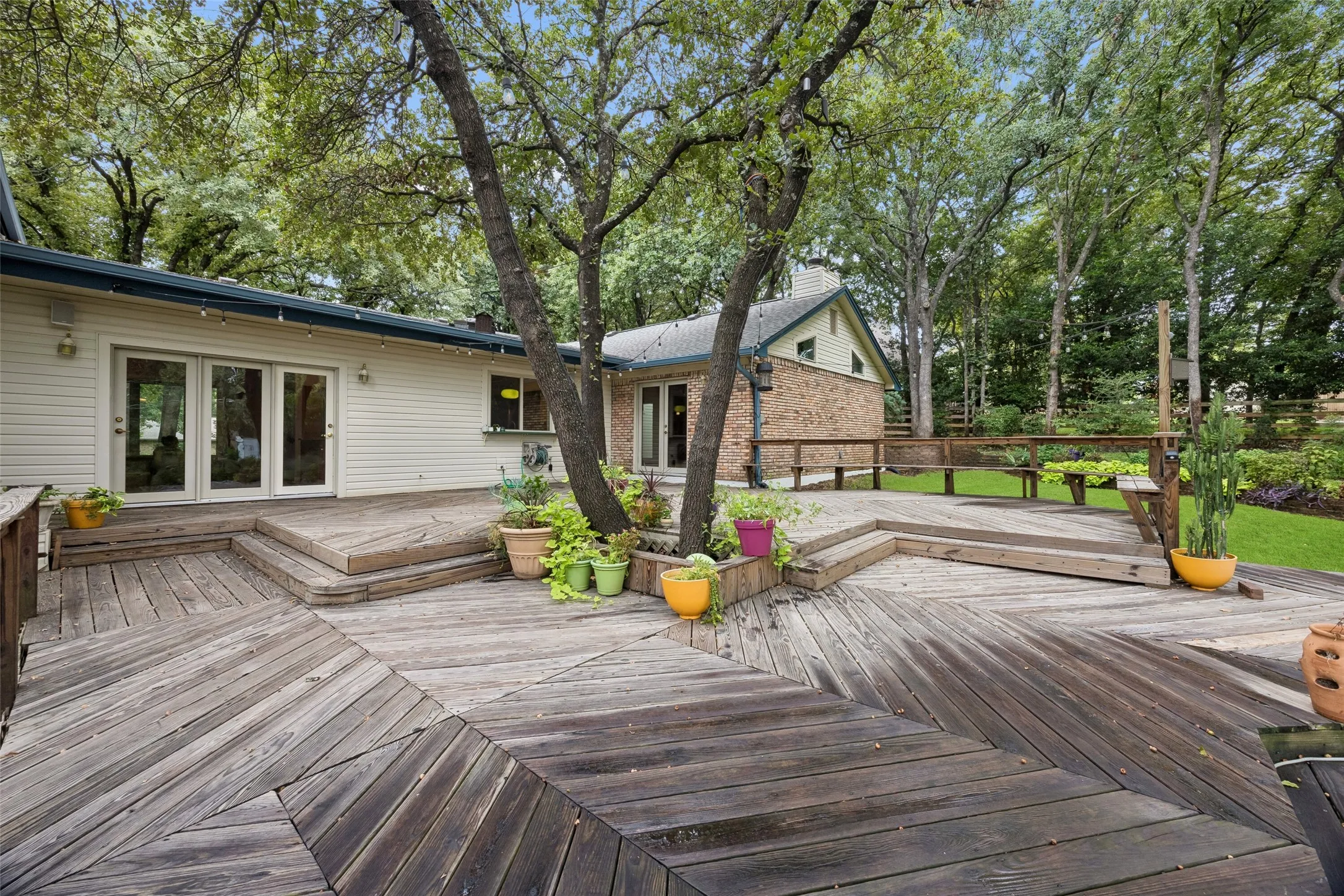 Sprawling deck.