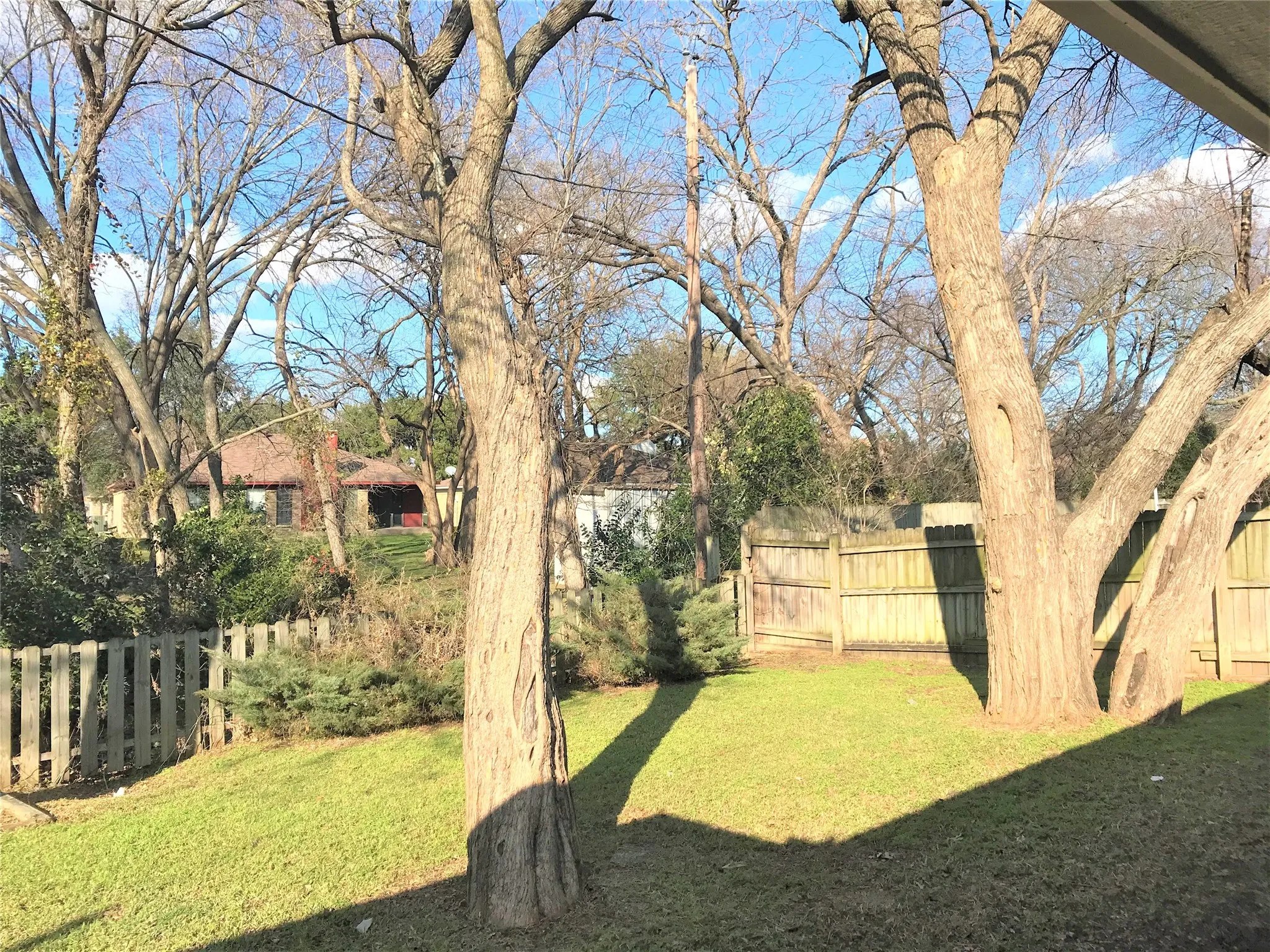 Far right corner has a gate to go into the creek area