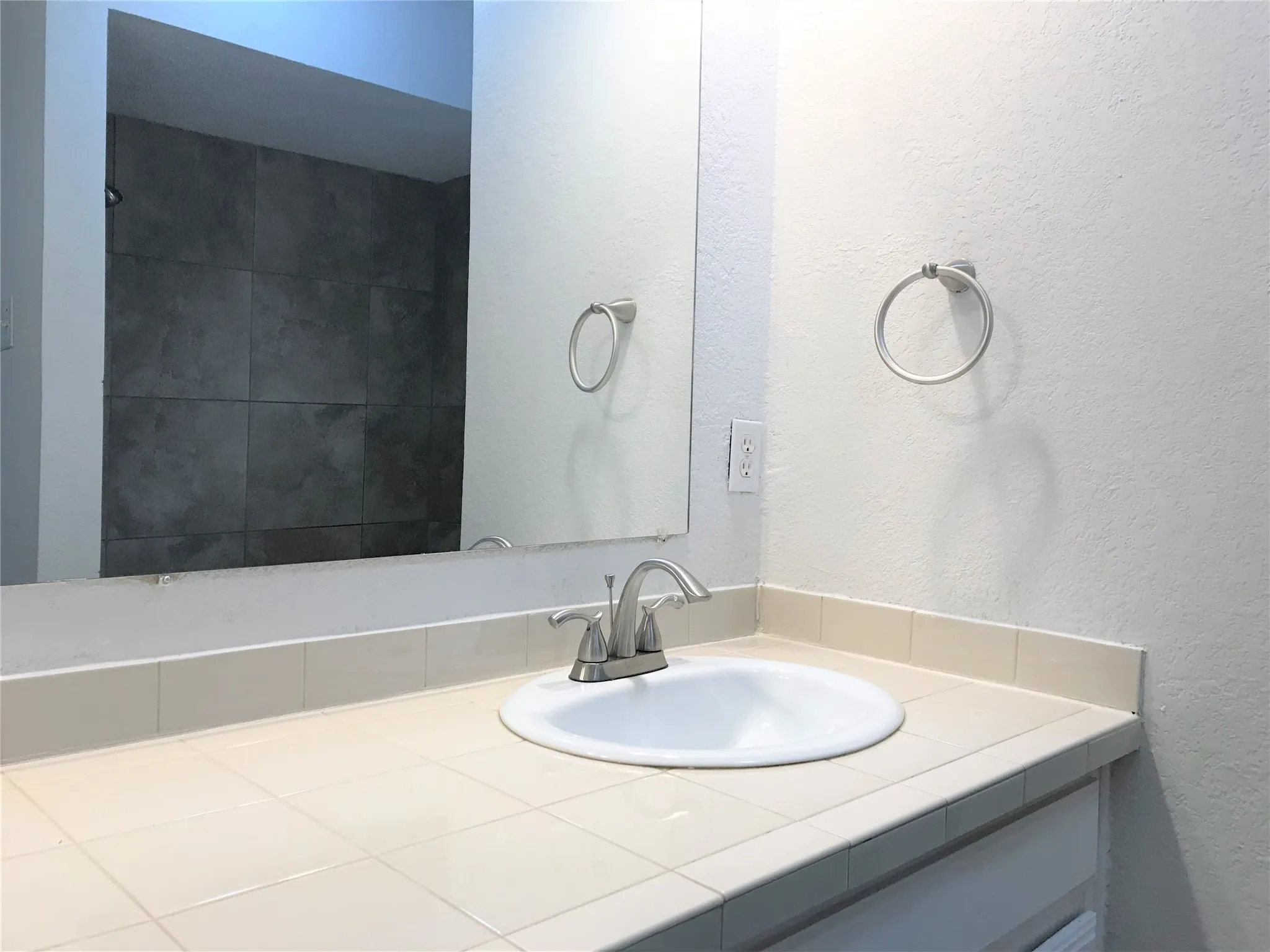 Master bathroom with walk-in closet