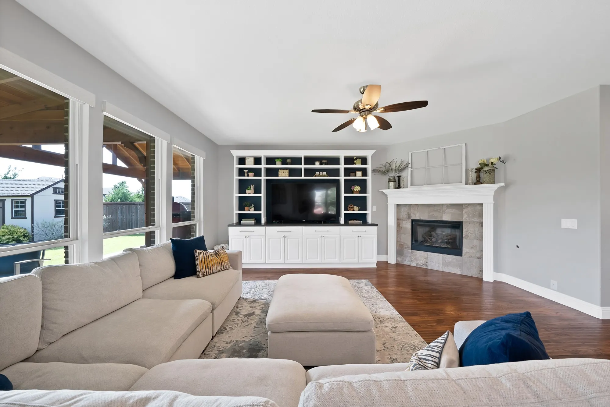 Beautiful built ins throughout the home.