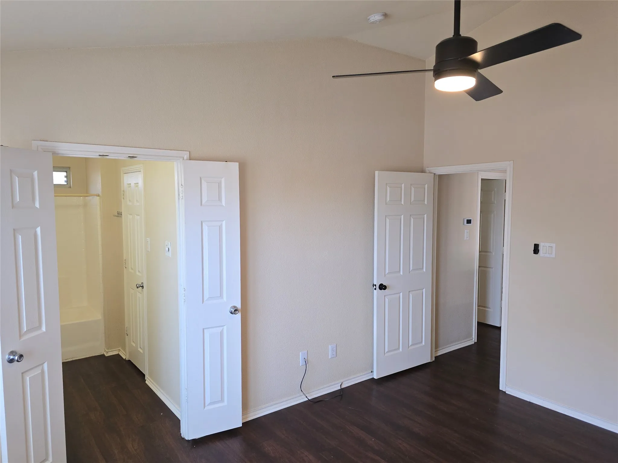 Primary bedroom has an ensuite bathroom and walk-in closet.