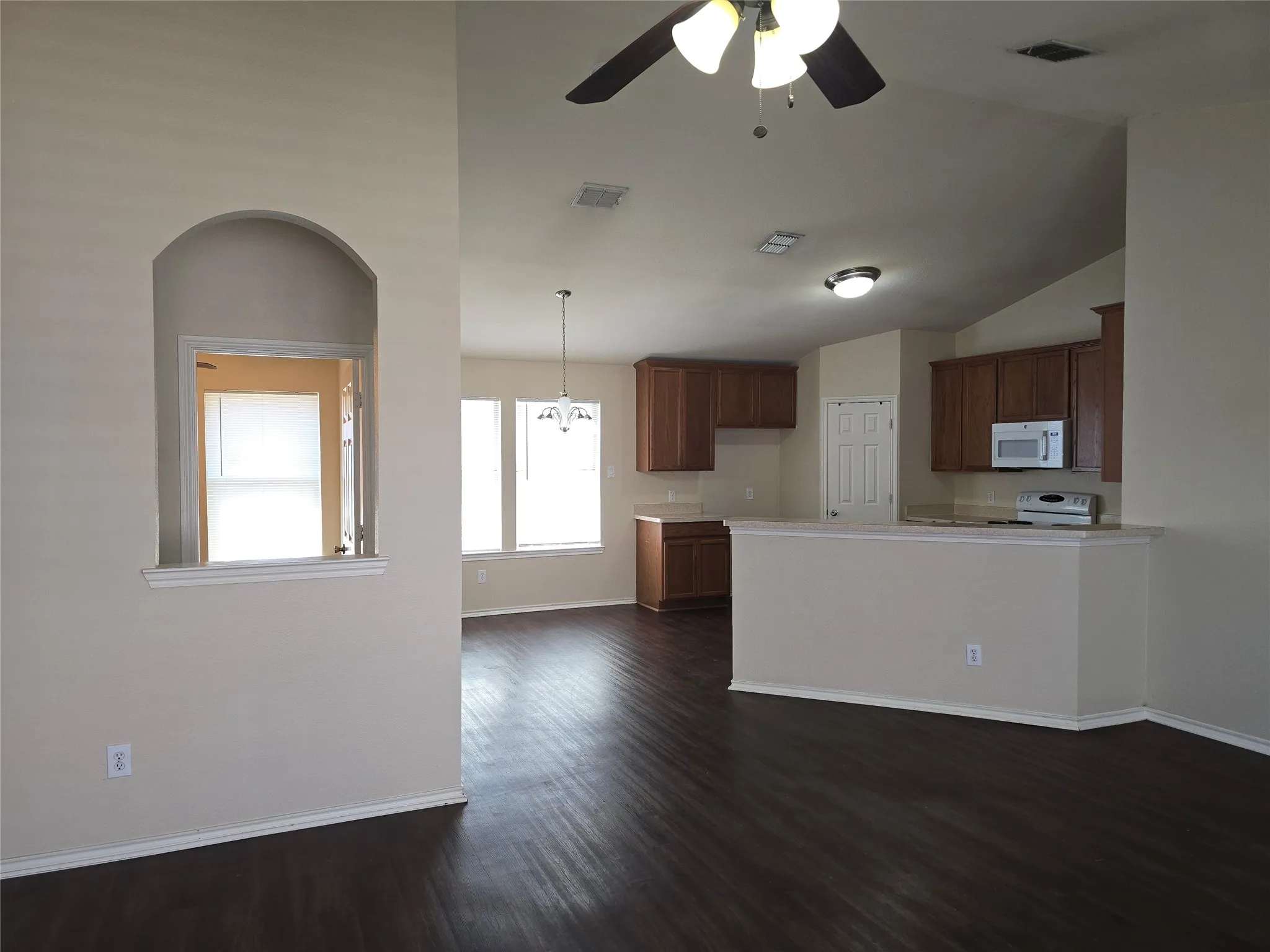 Open concept living, kitchen and dining! Luxury vinyl plank floors throughout this home. No carpet!!