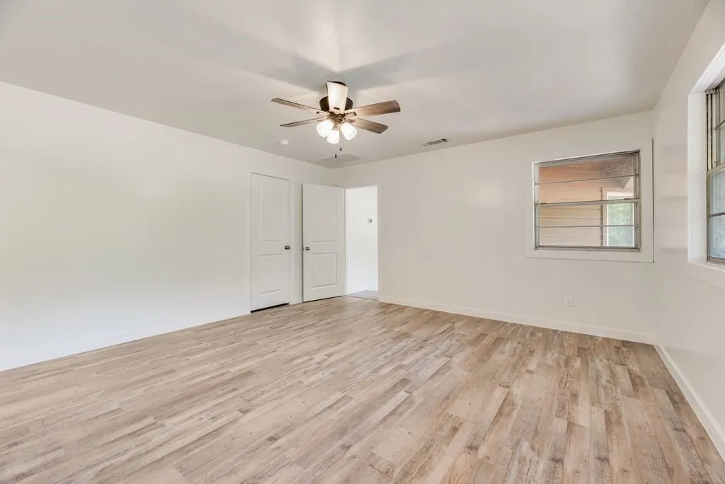More than enough room for a king bed and other bedroom furniture within.