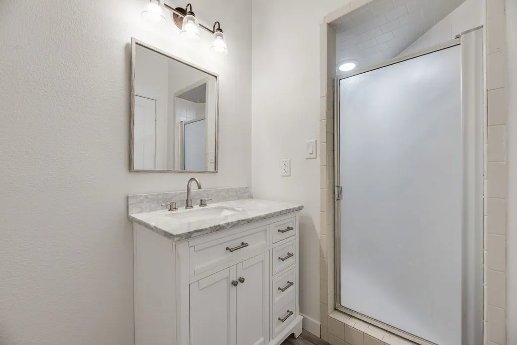 Located within the bedroom/office space.