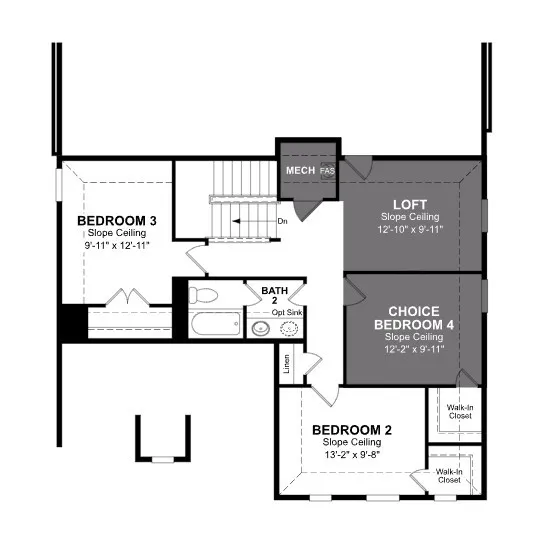 Beazer Homes The Villages at Hurricane Creek Cascade Floorplan.