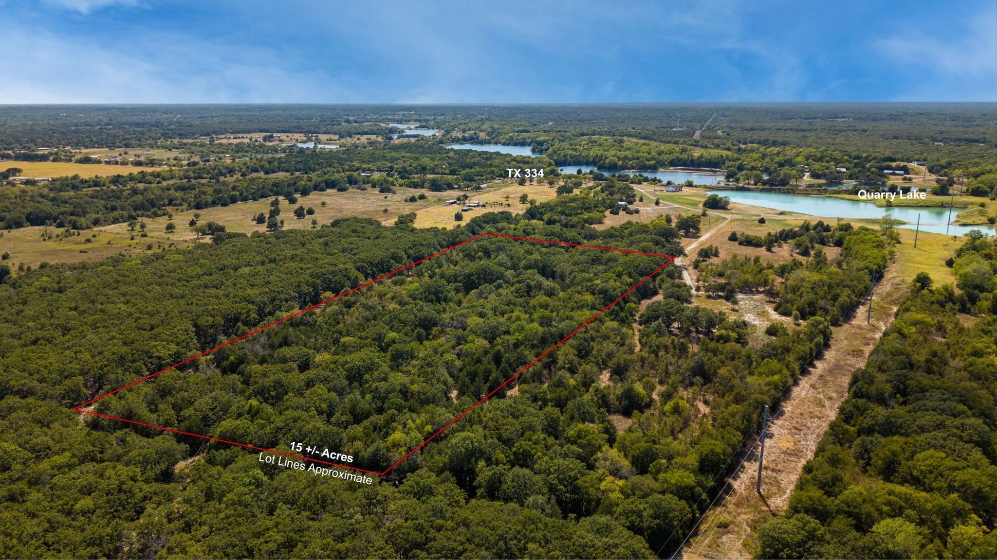 Expansive 15+/- acre wooded parcel with prominent lot lines, offering diverse topography