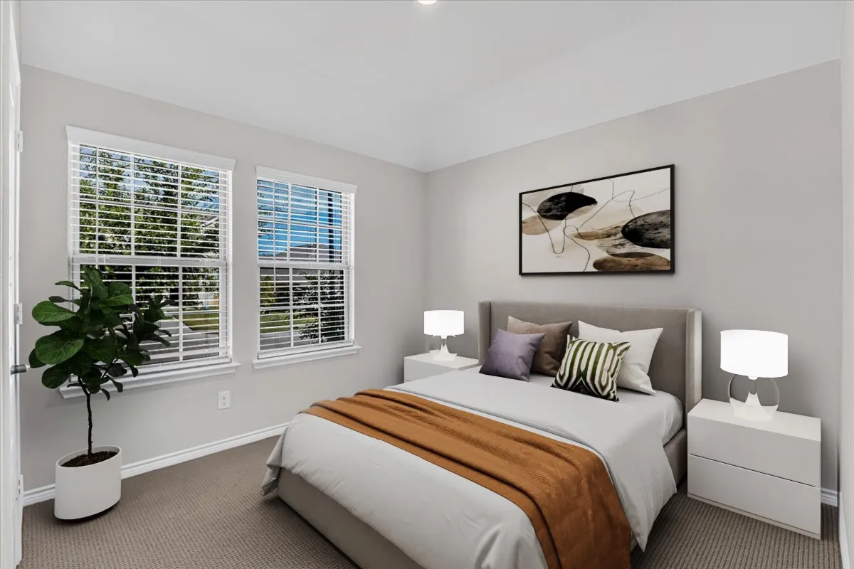 Large secondary bedroom #3, virtually staged to show the potential
