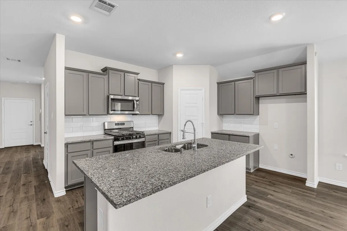 Open and spacious island kitchen