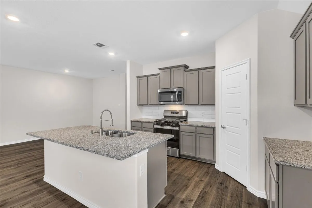 Open and spacious island kitchen