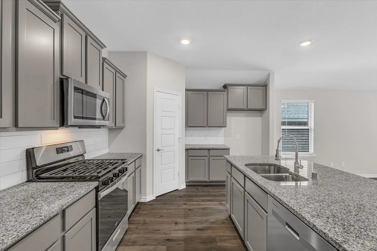 Open and spacious island kitchen