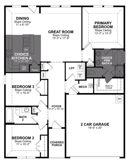 Beazer Homes Chalk Hill Allegheny Floorplan.