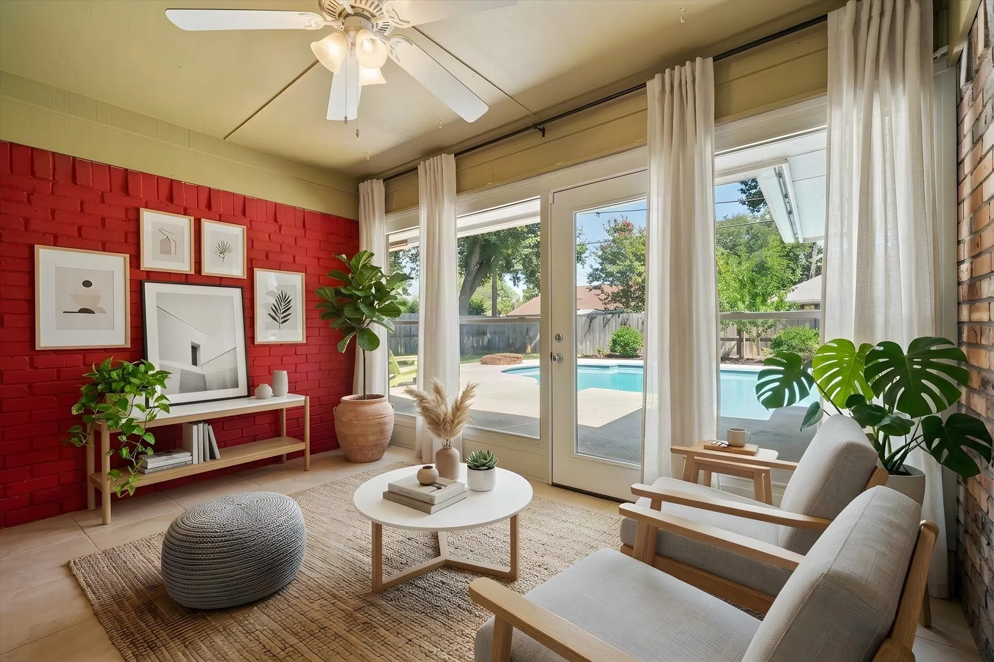 Virtually staged solarium