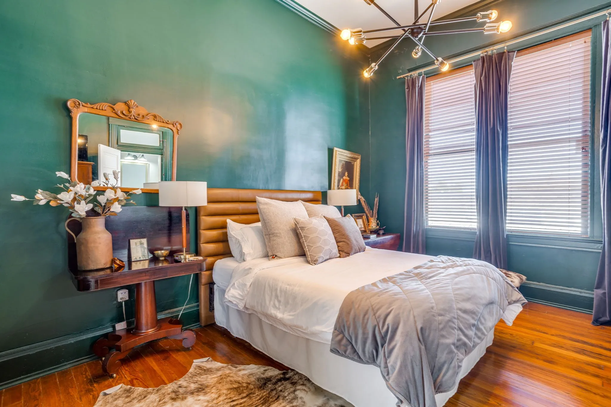 This room is spacious and is adjacent to the other full bath.