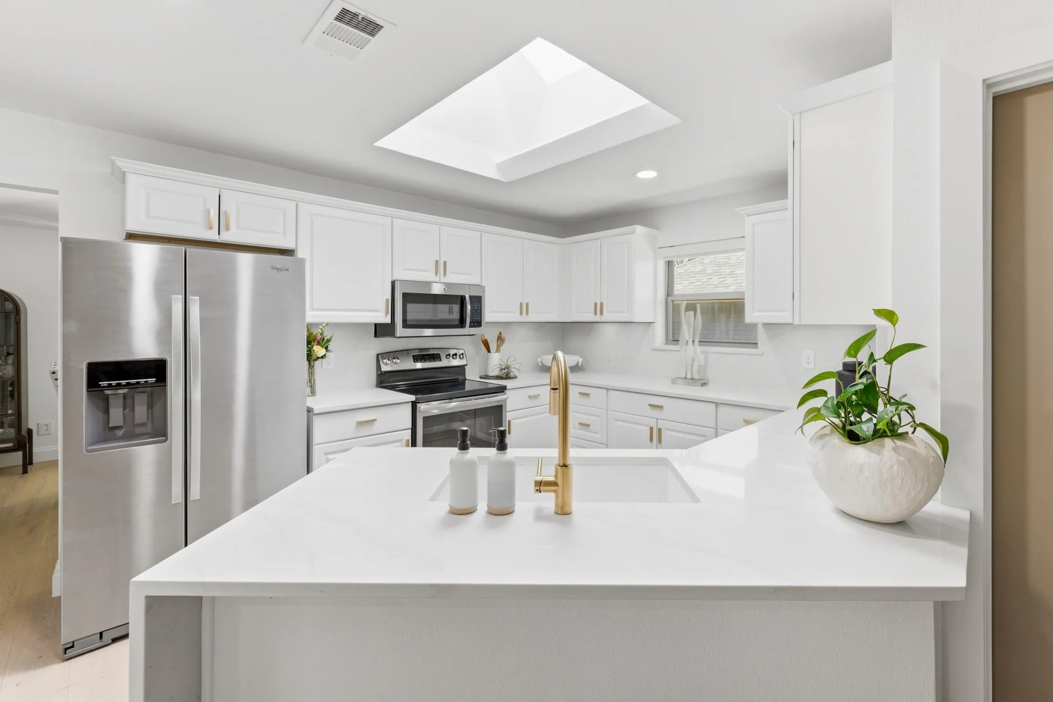 Updated kitchen with quarts countertops